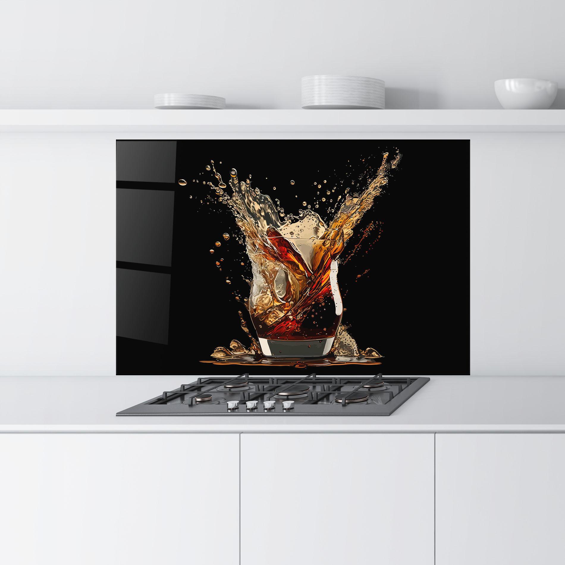 Panou Sticla Bucatarie Cola Splash mockup 9