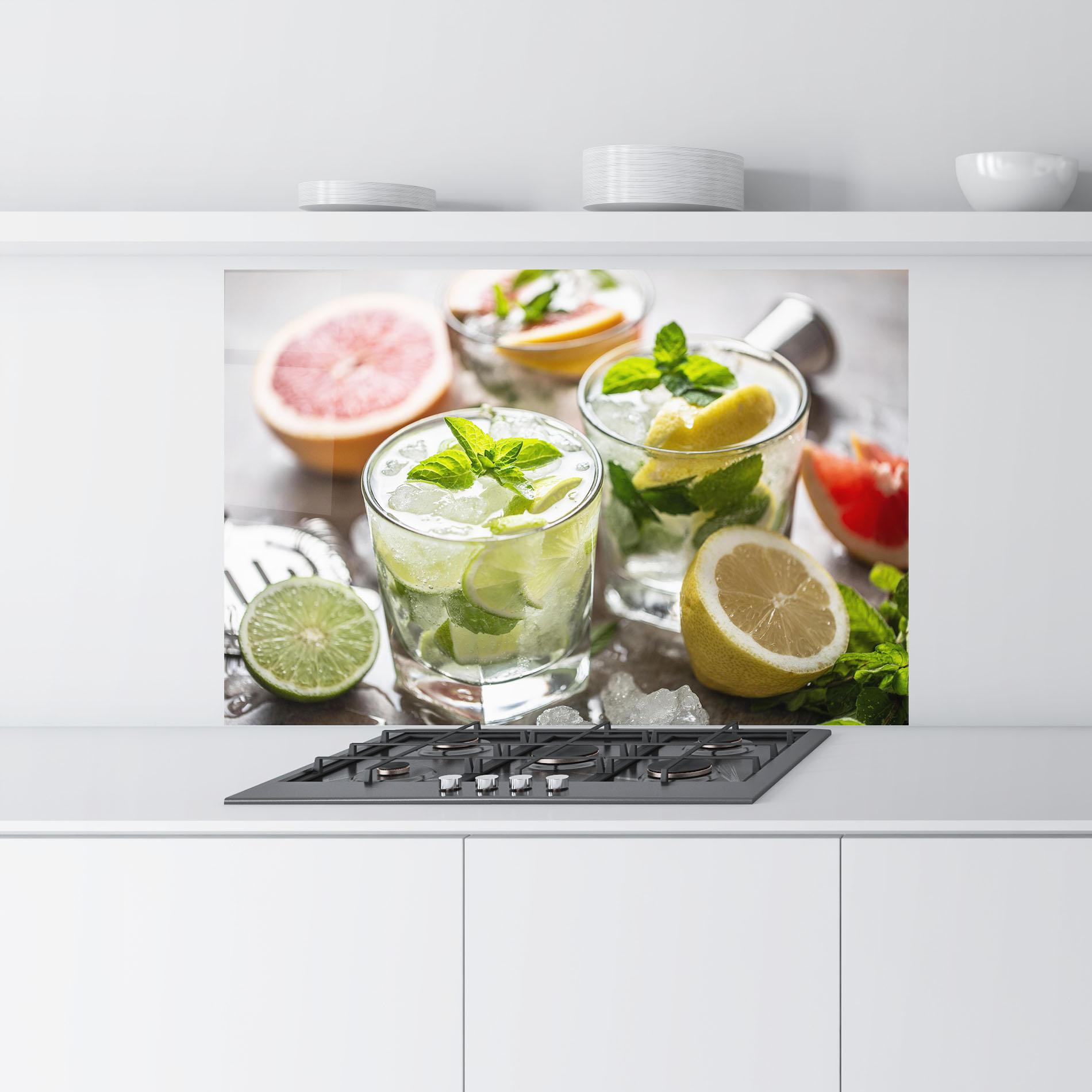 Panou Sticla Bucatarie Gin Tonic Drink mockup 9