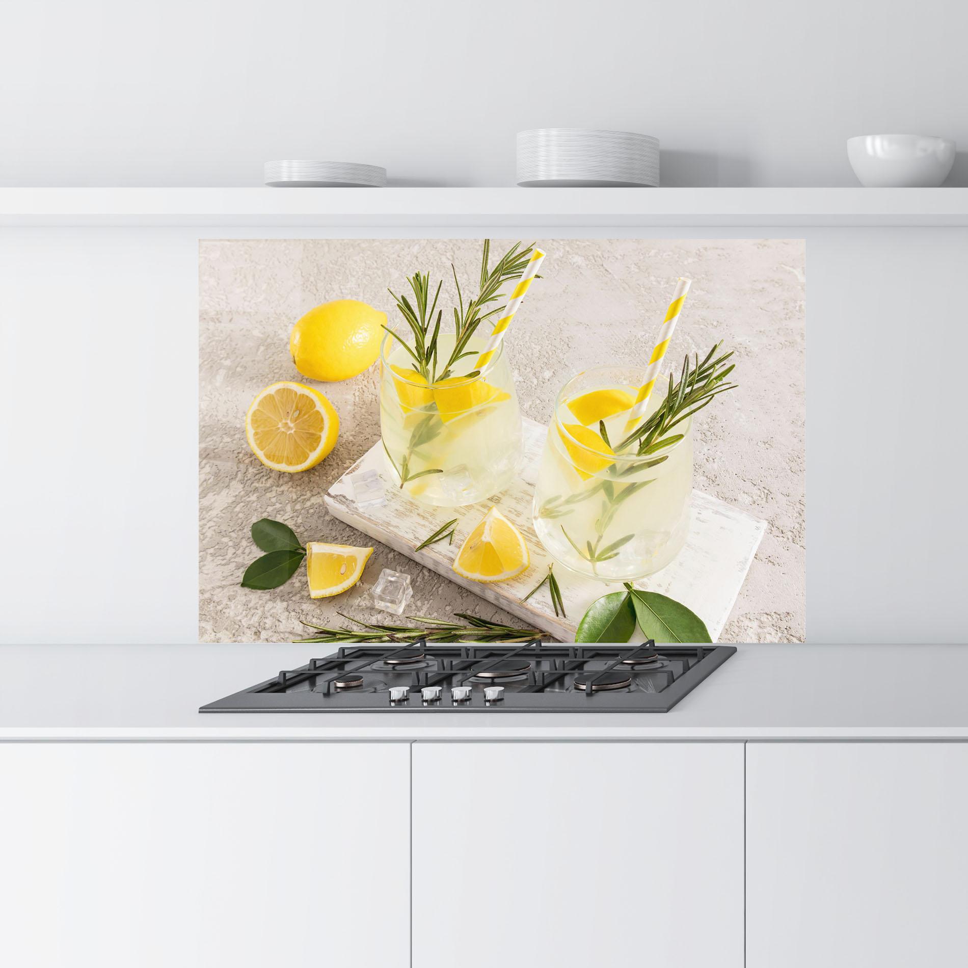 Panou Sticla Bucatarie Homemade Rosemary Drink mockup 9