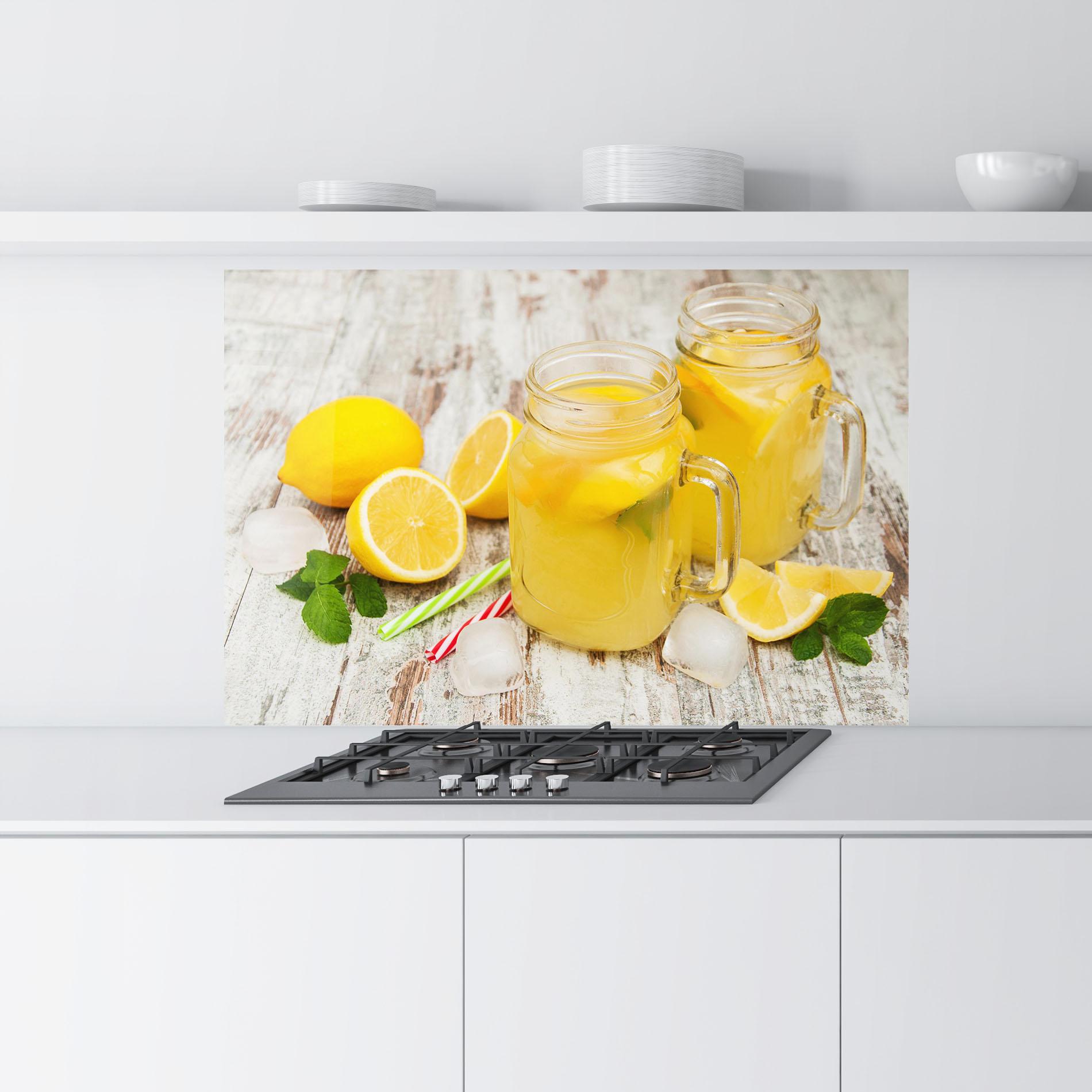 Panou Sticla Bucatarie Jars With Lemonade mockup 9