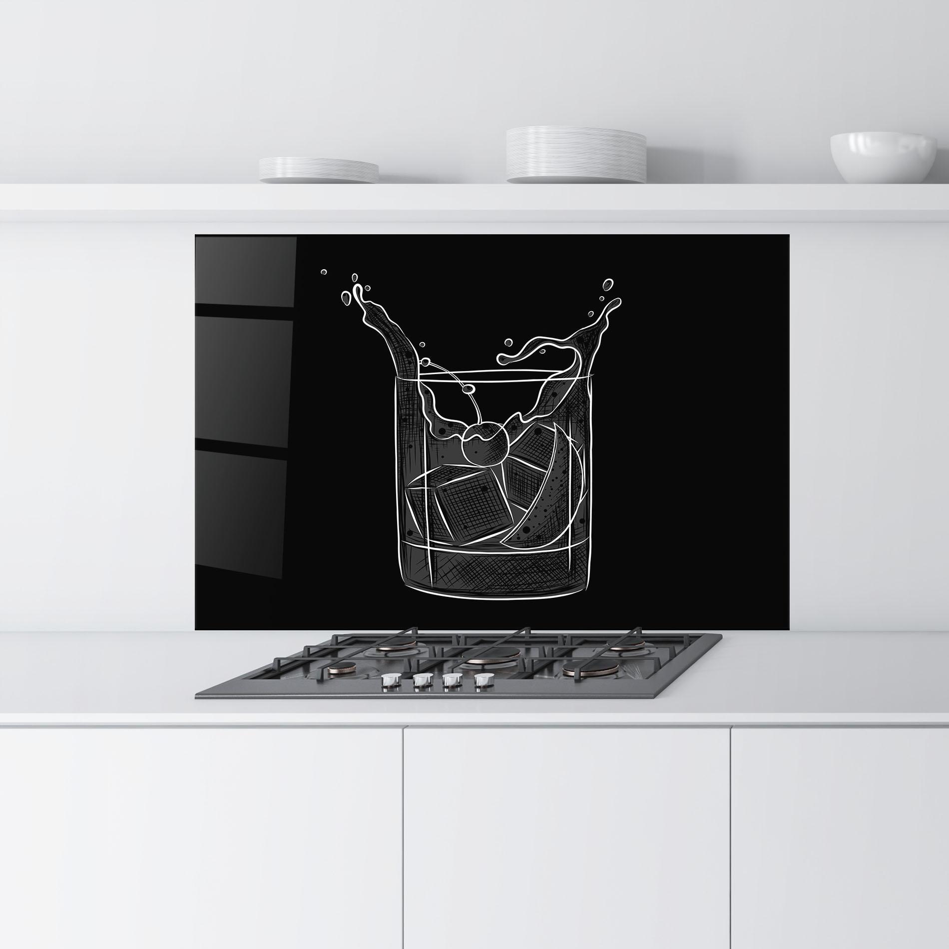 Panou Sticla Bucatarie Lime Drink mockup 9