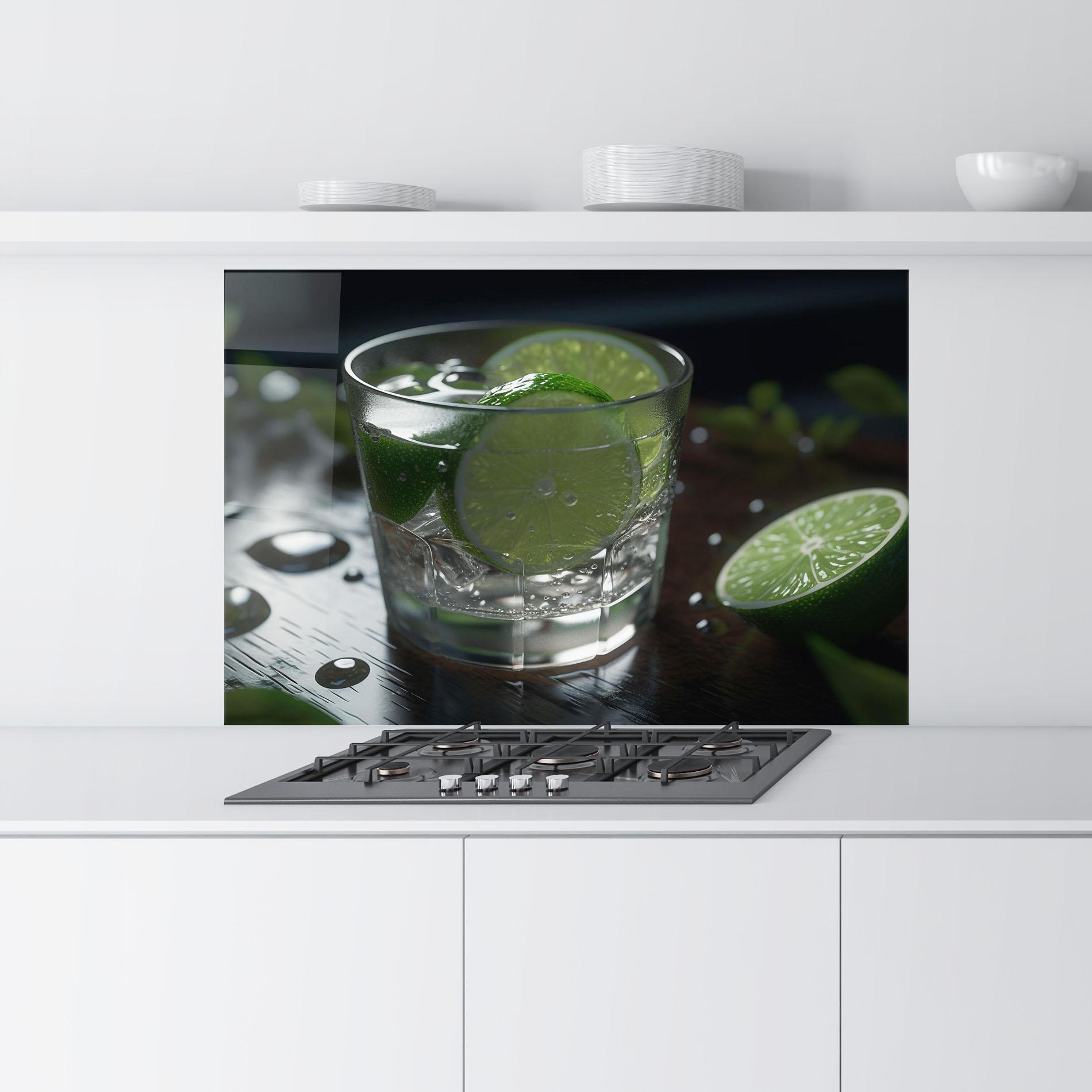 Panou Sticla Bucatarie Mojito Cocktail mockup 9