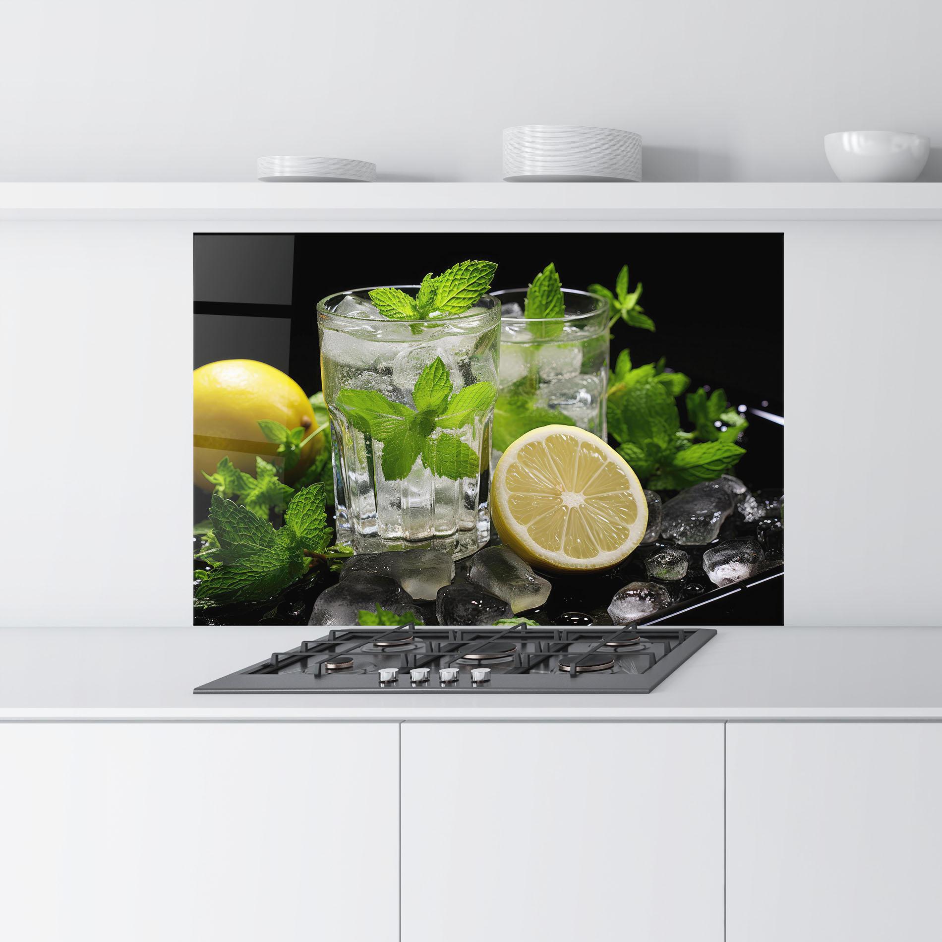 Panou Sticla Bucatarie Refreshing Lemonade mockup 9