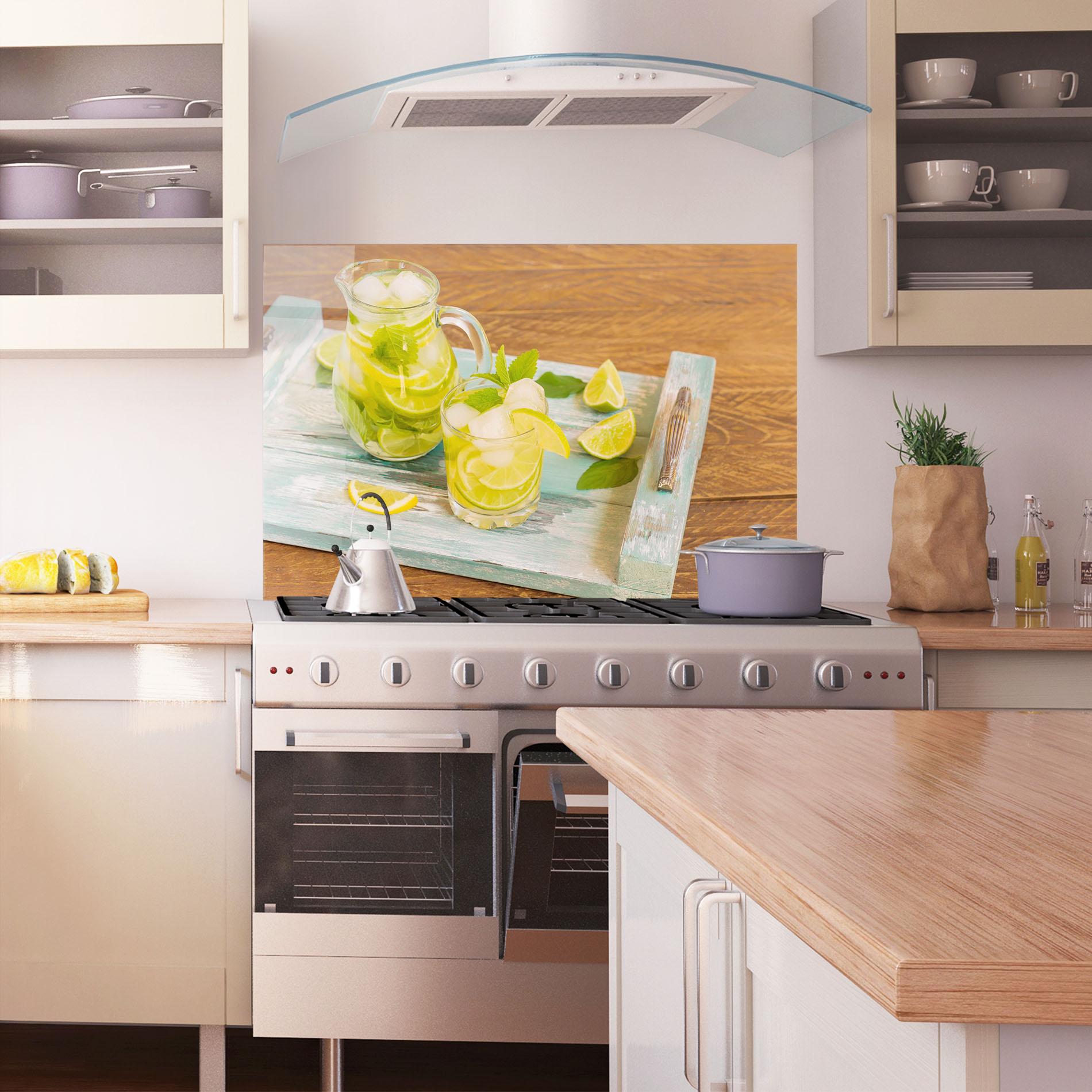 Panou Sticla Bucatarie Fresh Cold Lemonade mockup 1