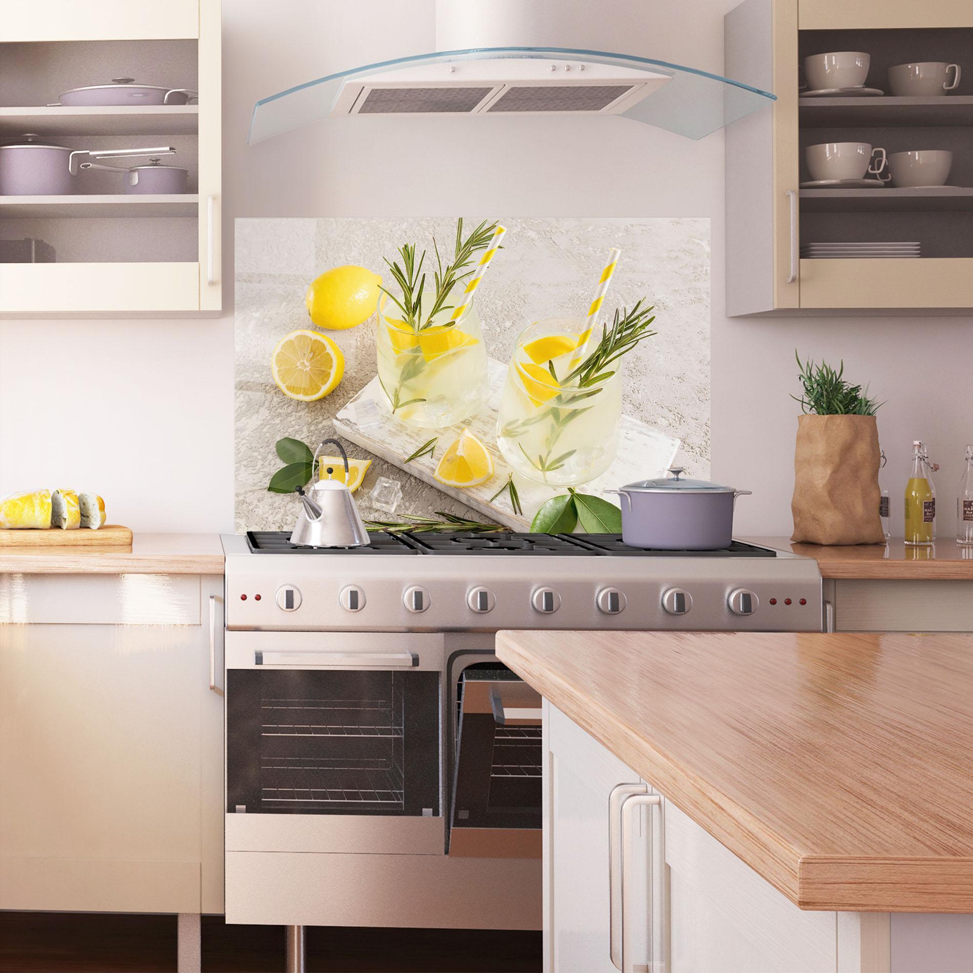 Panou Sticla Bucatarie Homemade Rosemary Drink mockup 1