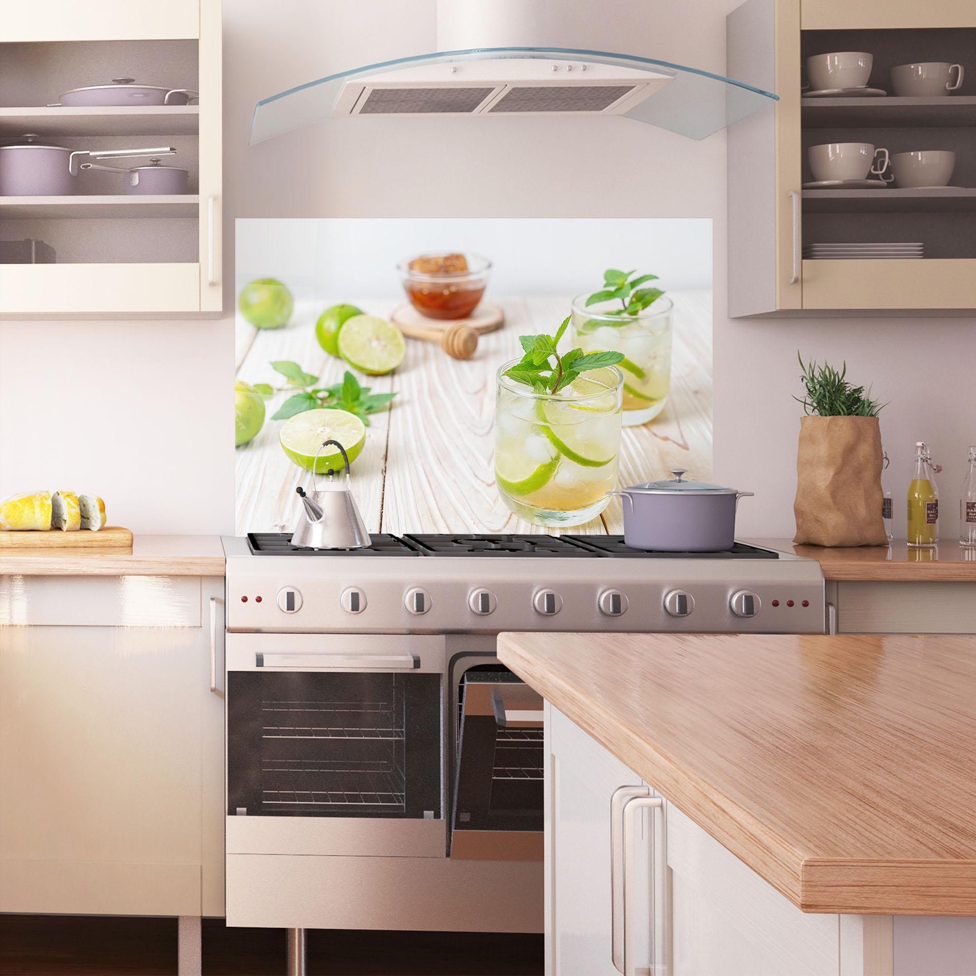 Panou Sticla Bucatarie Iced Honey mockup 1