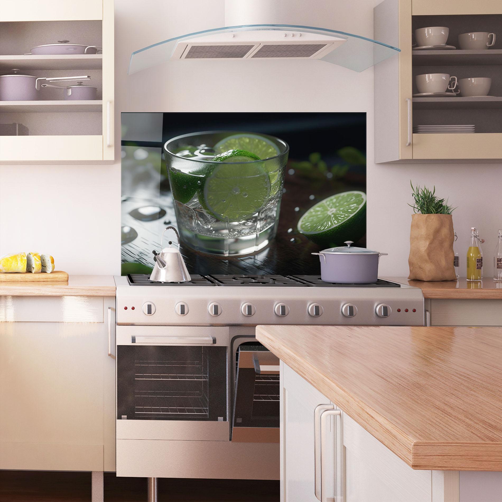 Panou Sticla Bucatarie Mojito Cocktail mockup 1