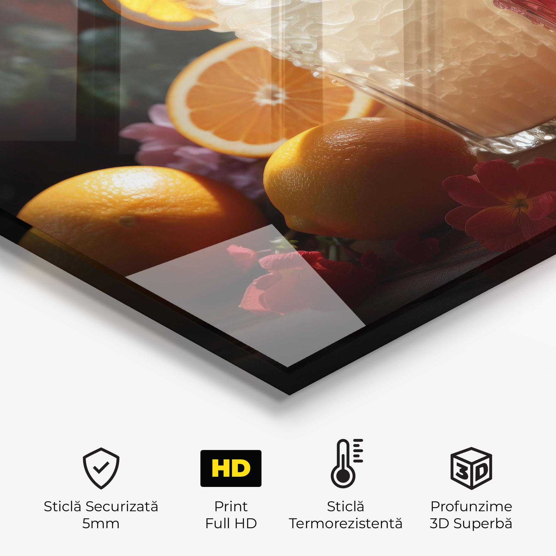 Panou Sticla Bucatarie Citrus Smoothie Drink mockup 2