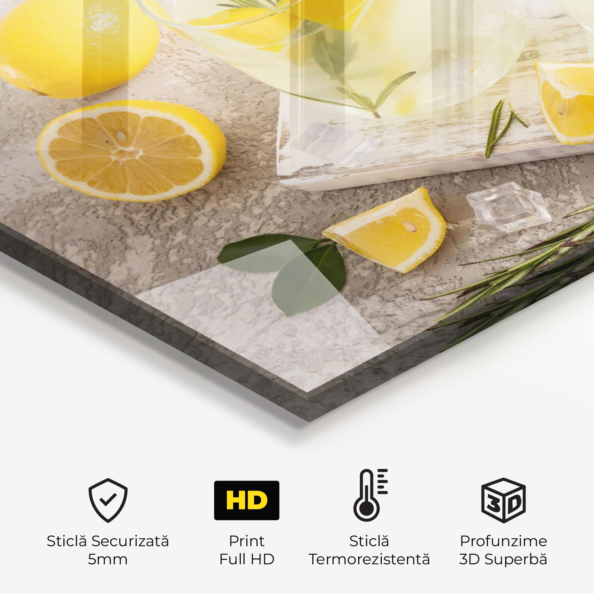 Panou Sticla Bucatarie Homemade Rosemary Drink mockup 2