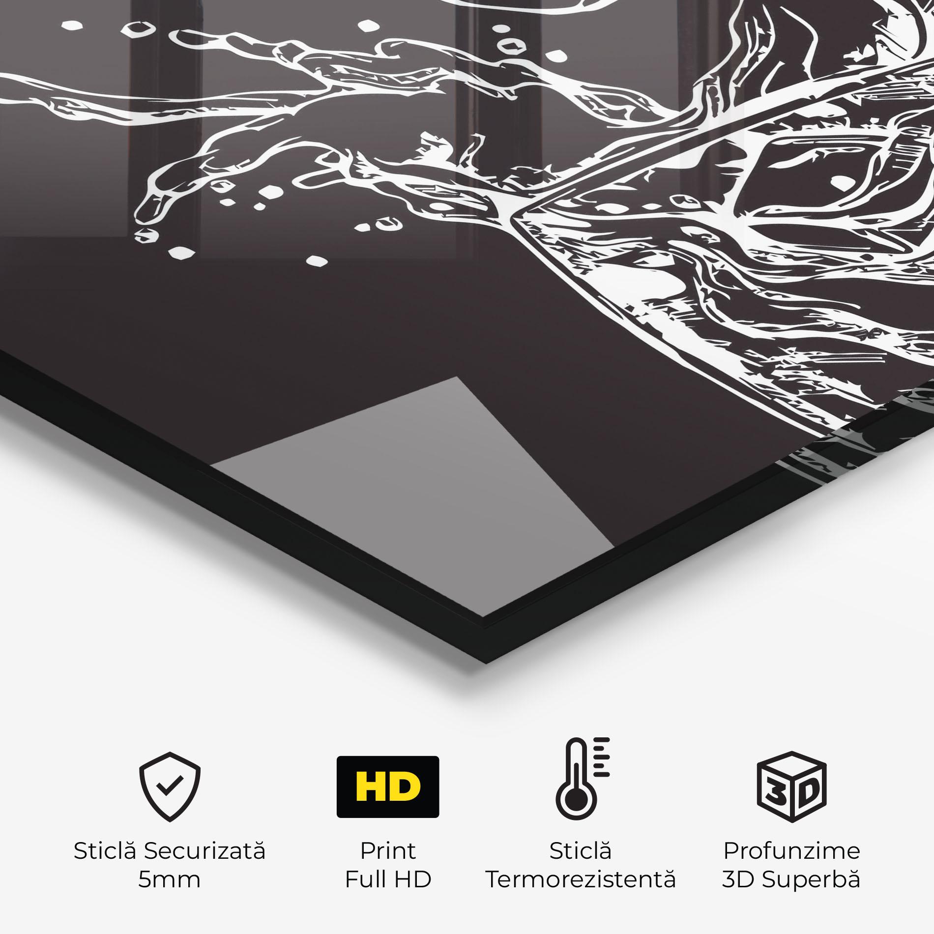 Panou Sticla Bucatarie Ice Splash Drink mockup 2