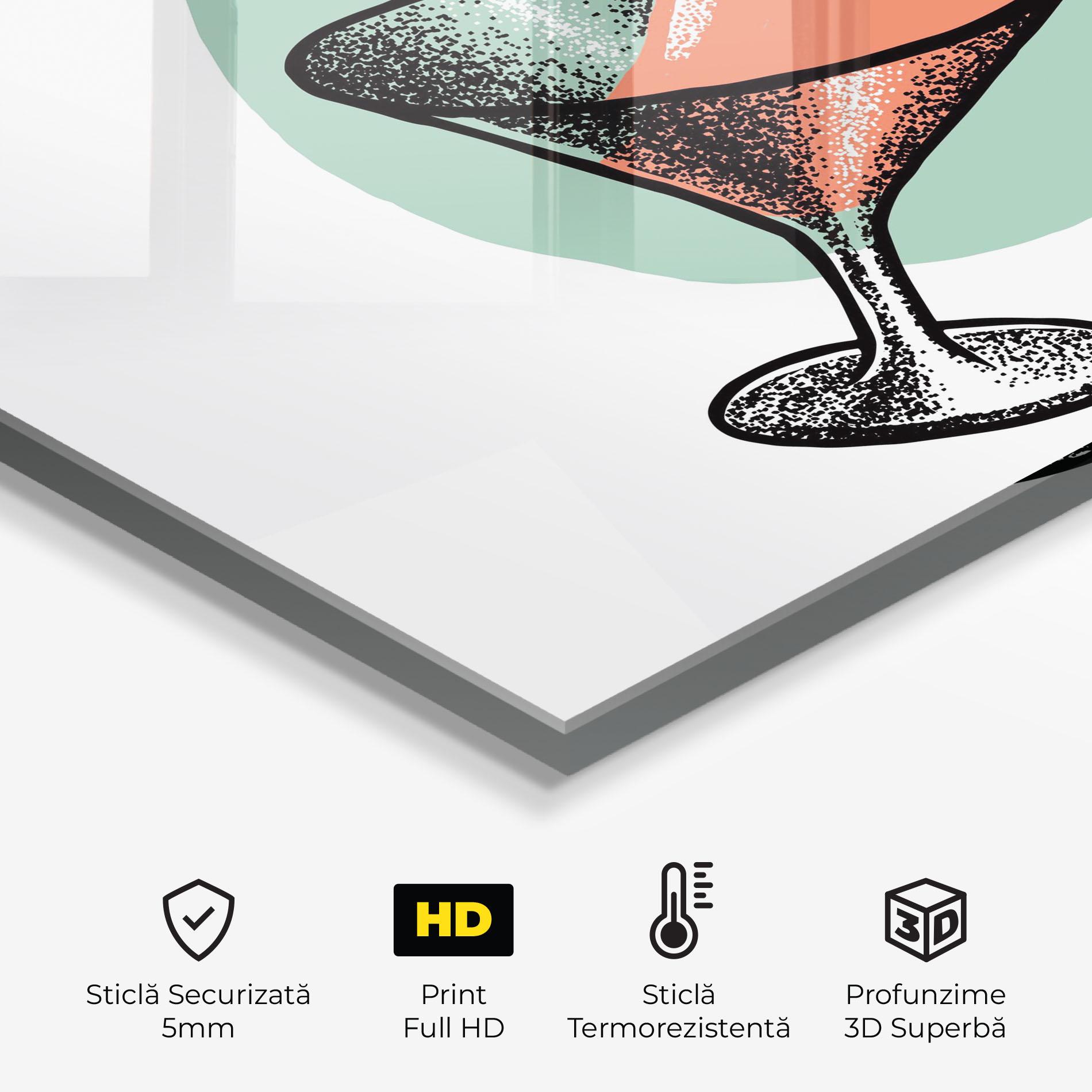 Panou Sticla Bucatarie Light Orange Drink mockup 2