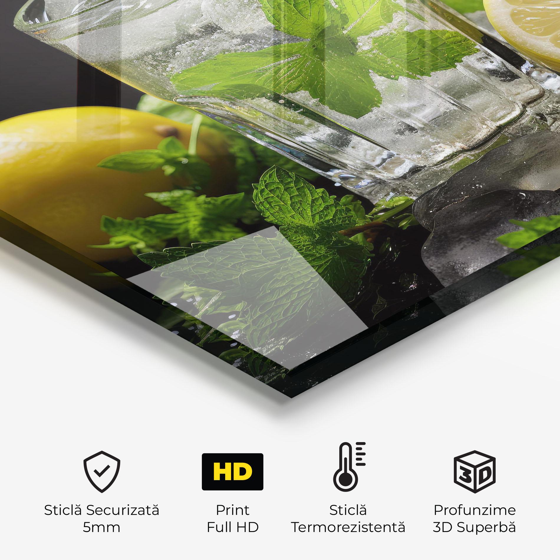 Panou Sticla Bucatarie Refreshing Lemonade mockup 2