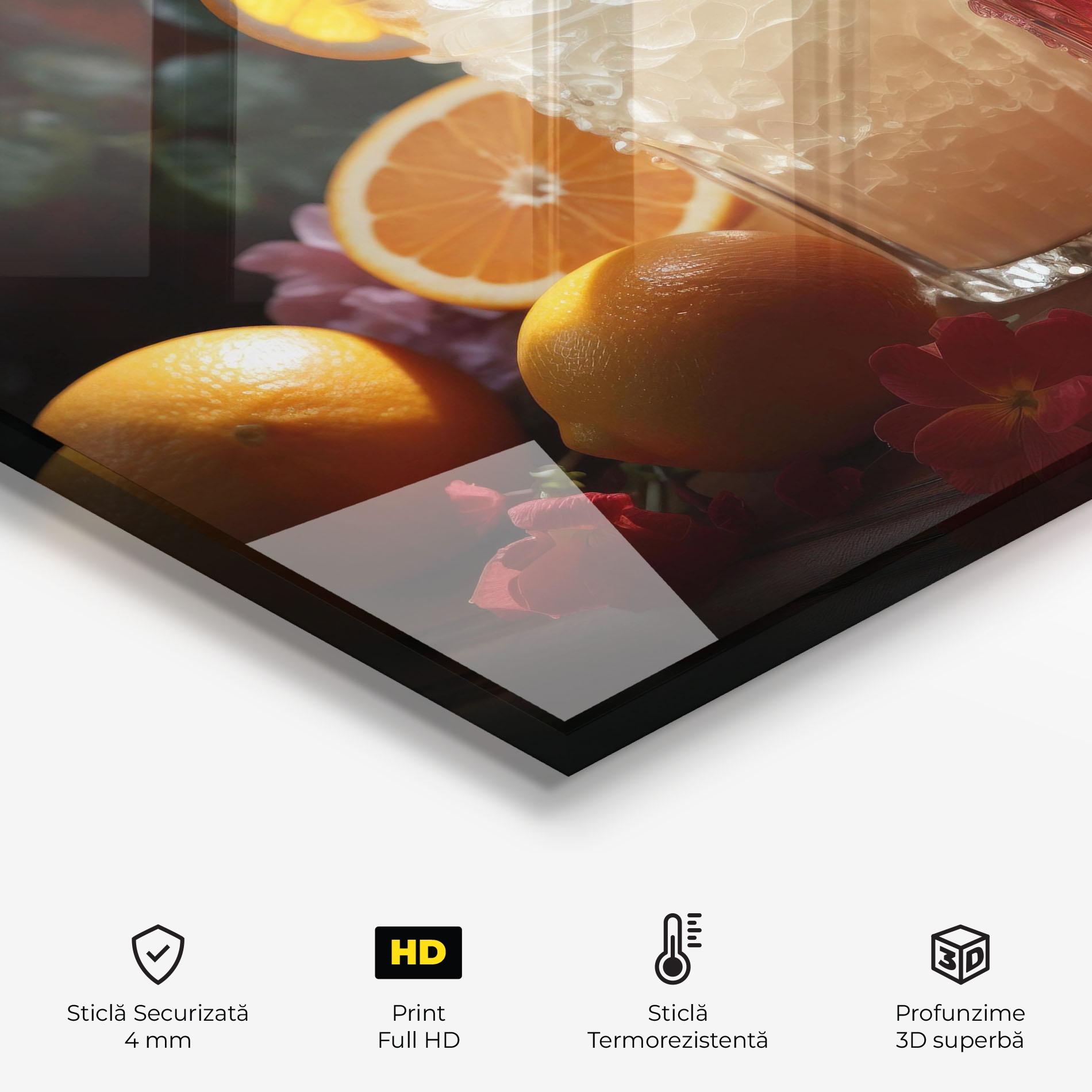 Panou Sticla Bucatarie Citrus Smoothie Drink mockup 2