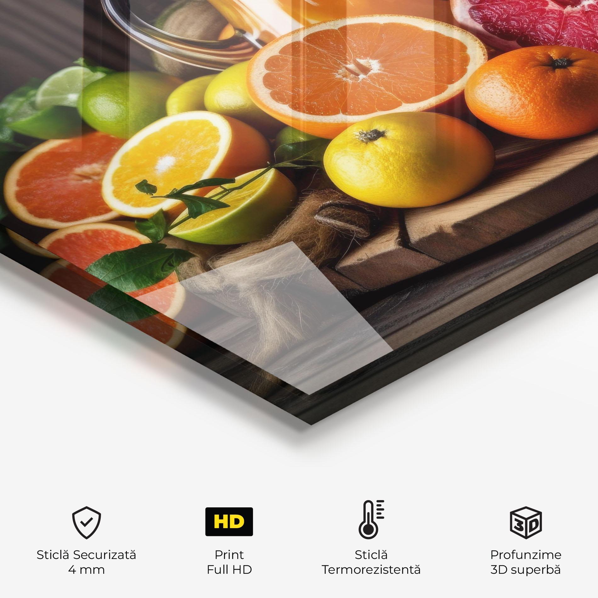 Panou Sticla Bucatarie Glass Of Orange Juice mockup 2