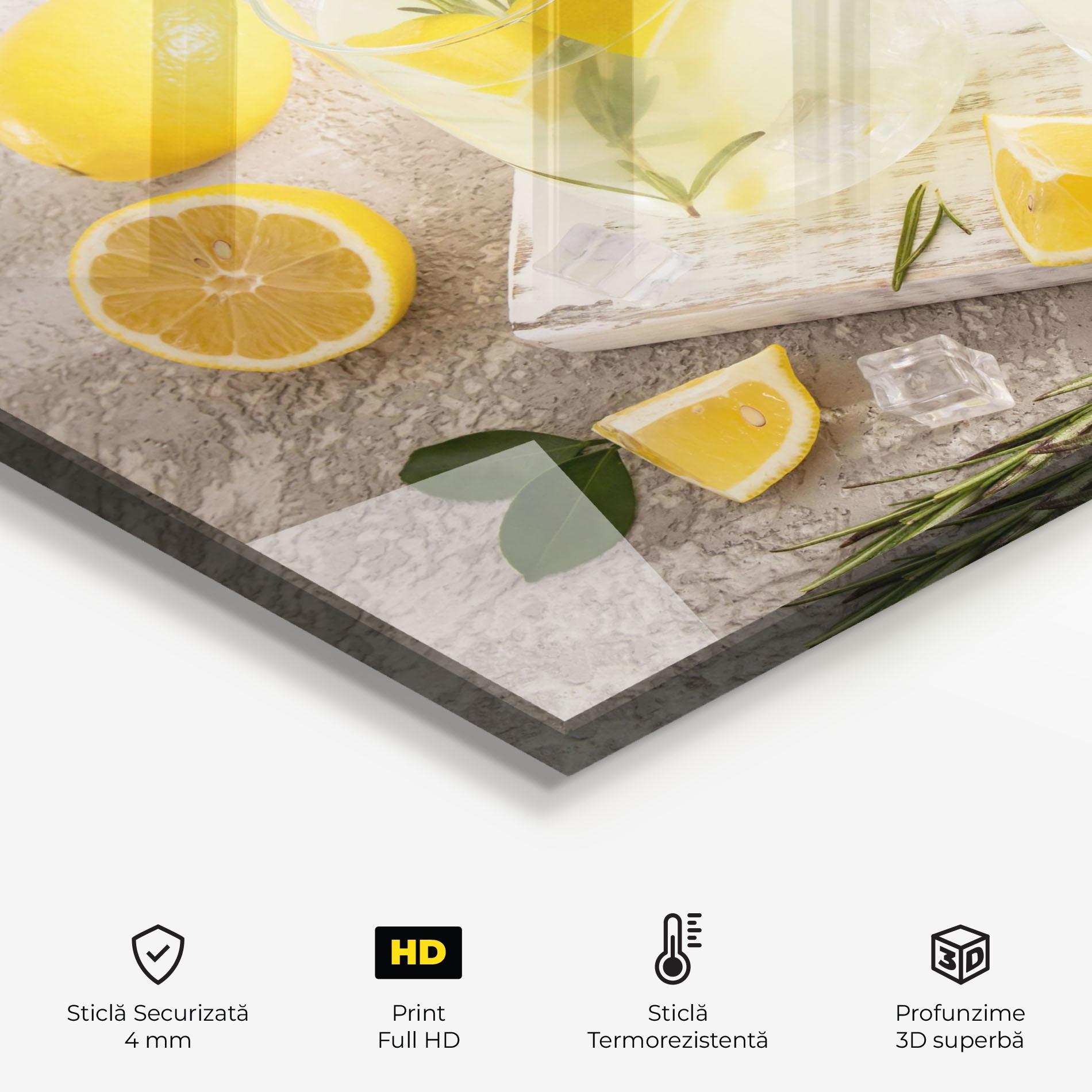 Panou Sticla Bucatarie Homemade Rosemary Drink mockup 2