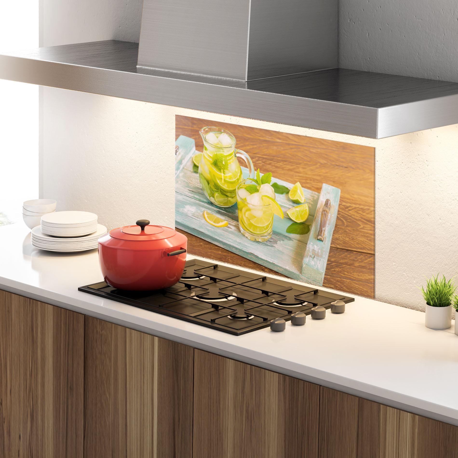 Panou Sticla Bucatarie Fresh Cold Lemonade mockup 4