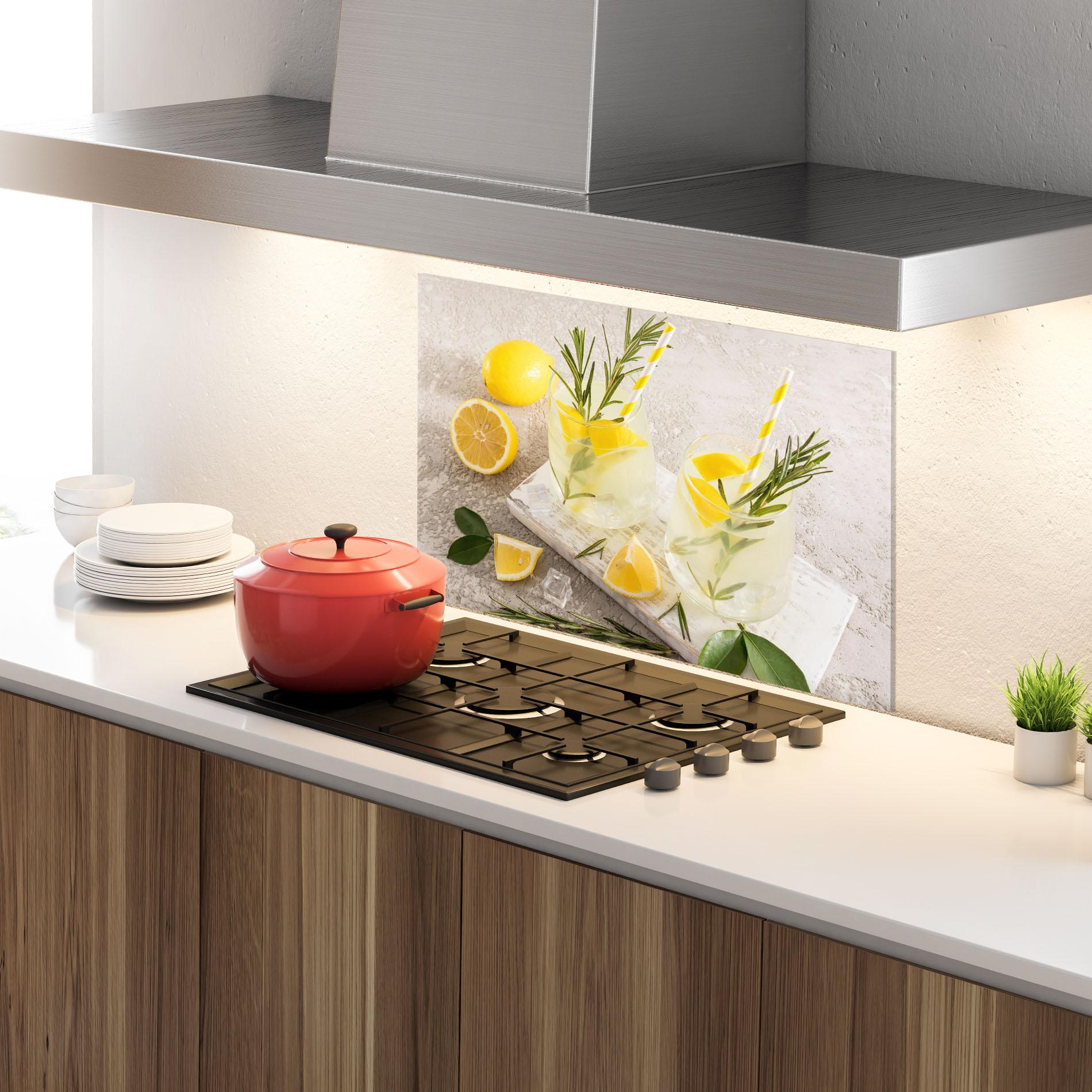 Panou Sticla Bucatarie Homemade Rosemary Drink mockup 4