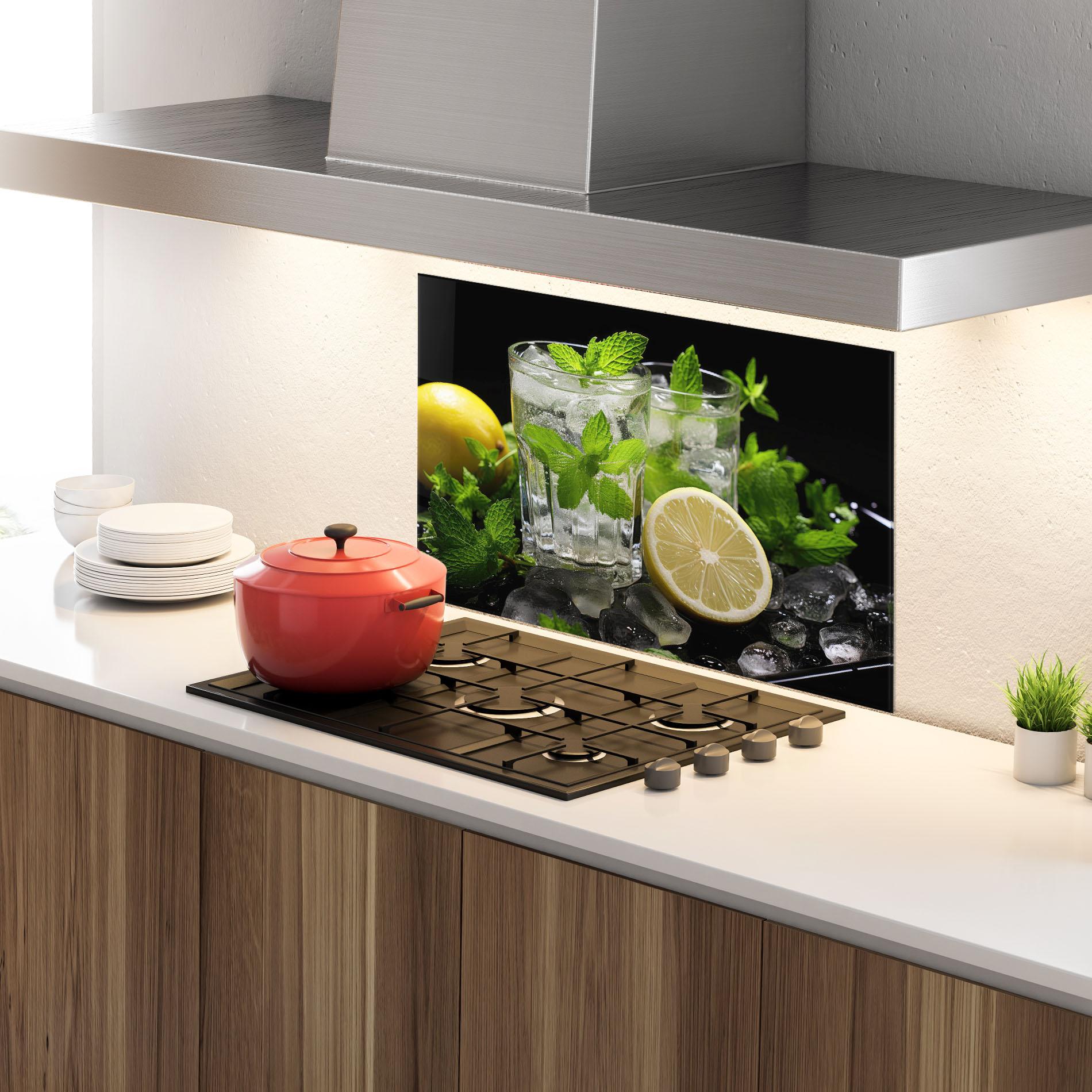 Panou Sticla Bucatarie Refreshing Lemonade mockup 4