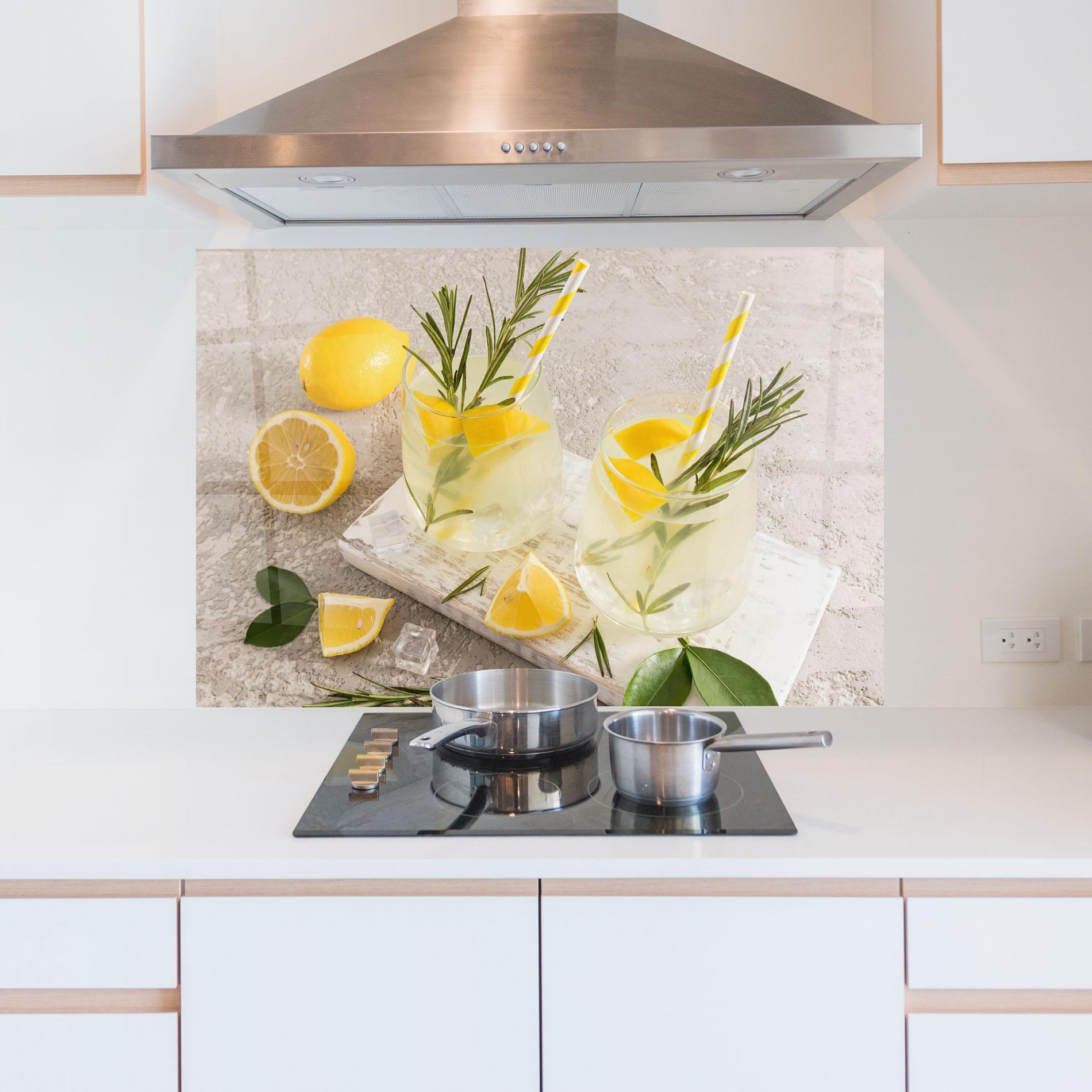 Panou Sticla Bucatarie Homemade Rosemary Drink mockup 5