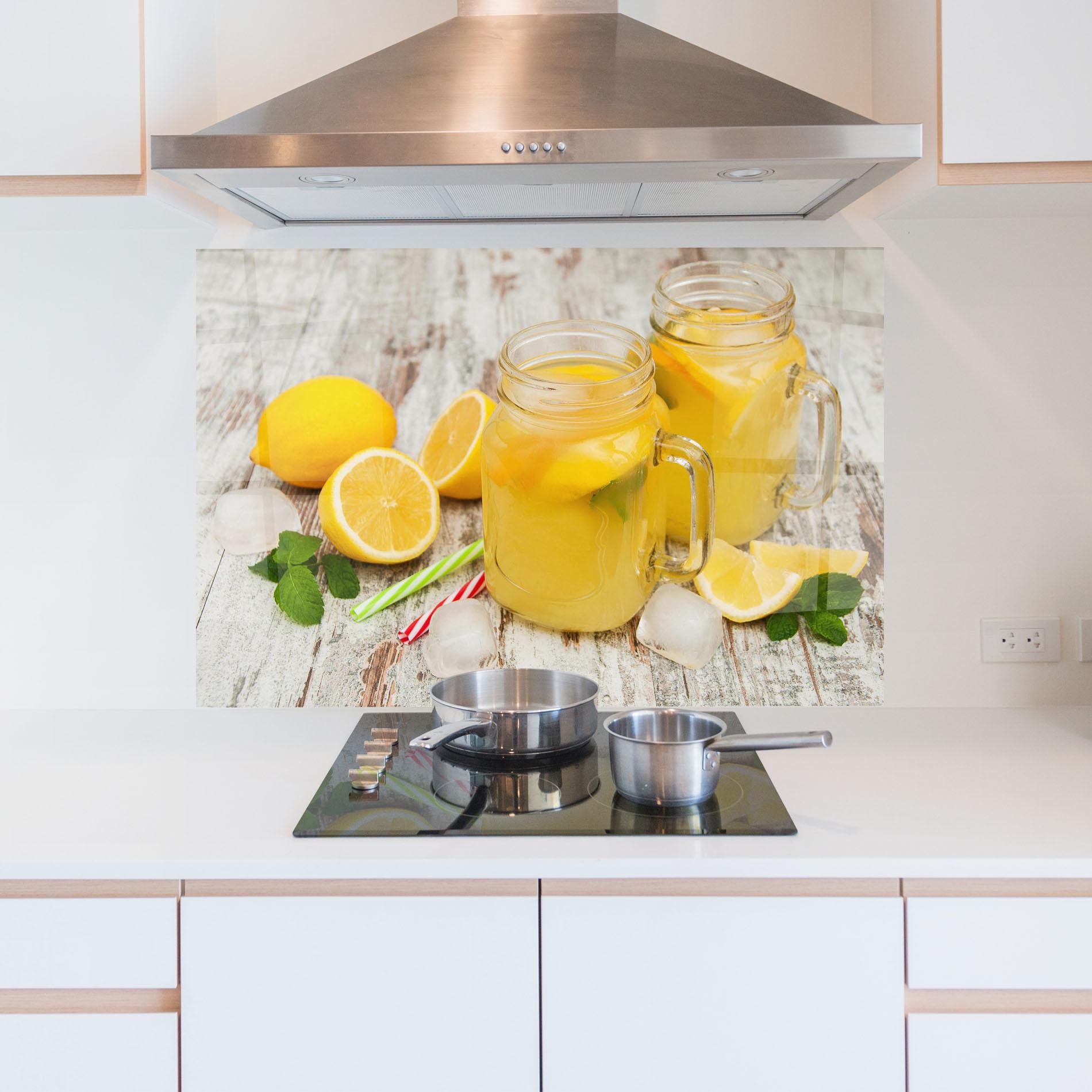 Panou Sticla Bucatarie Jars With Lemonade mockup 5