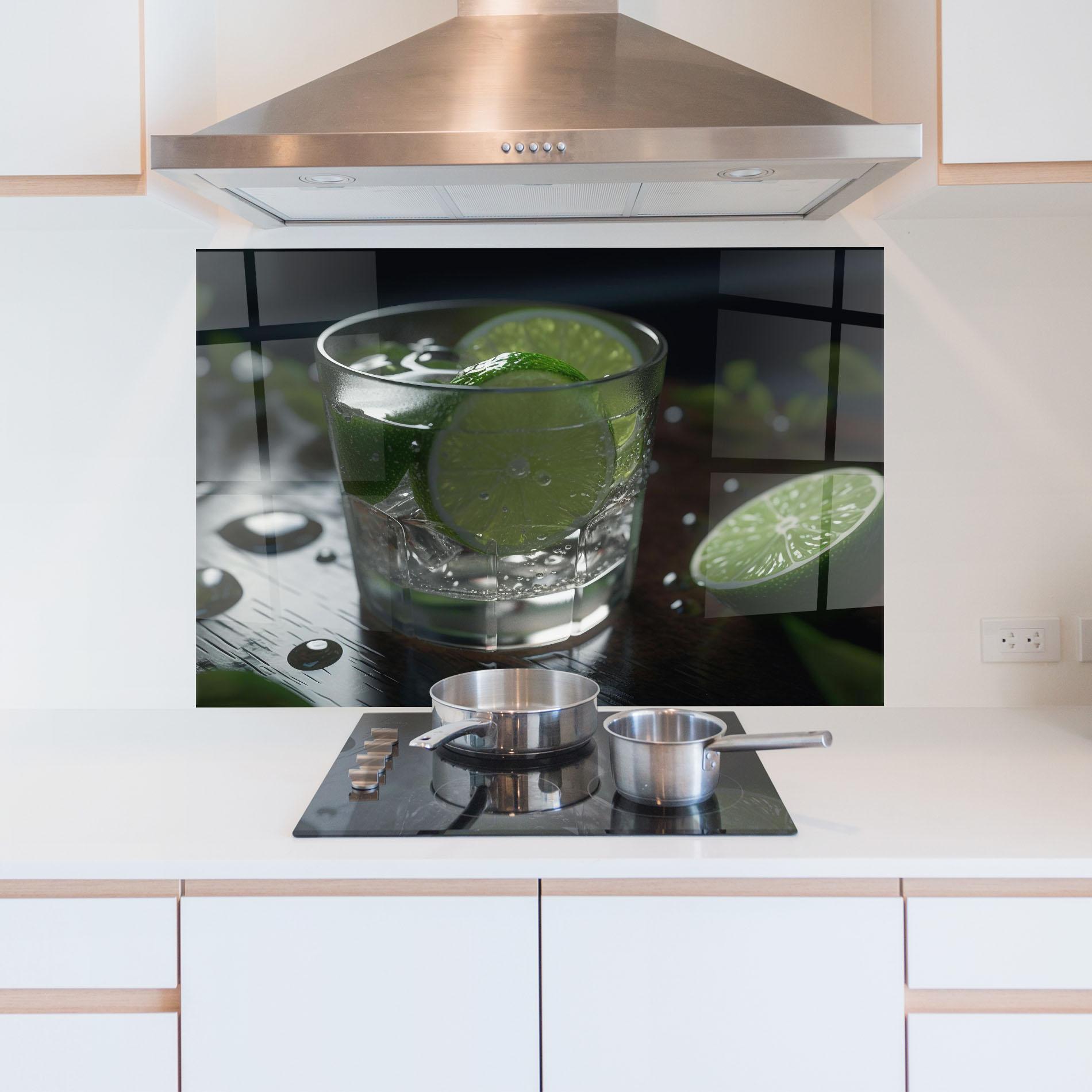 Panou Sticla Bucatarie Mojito Cocktail mockup 5