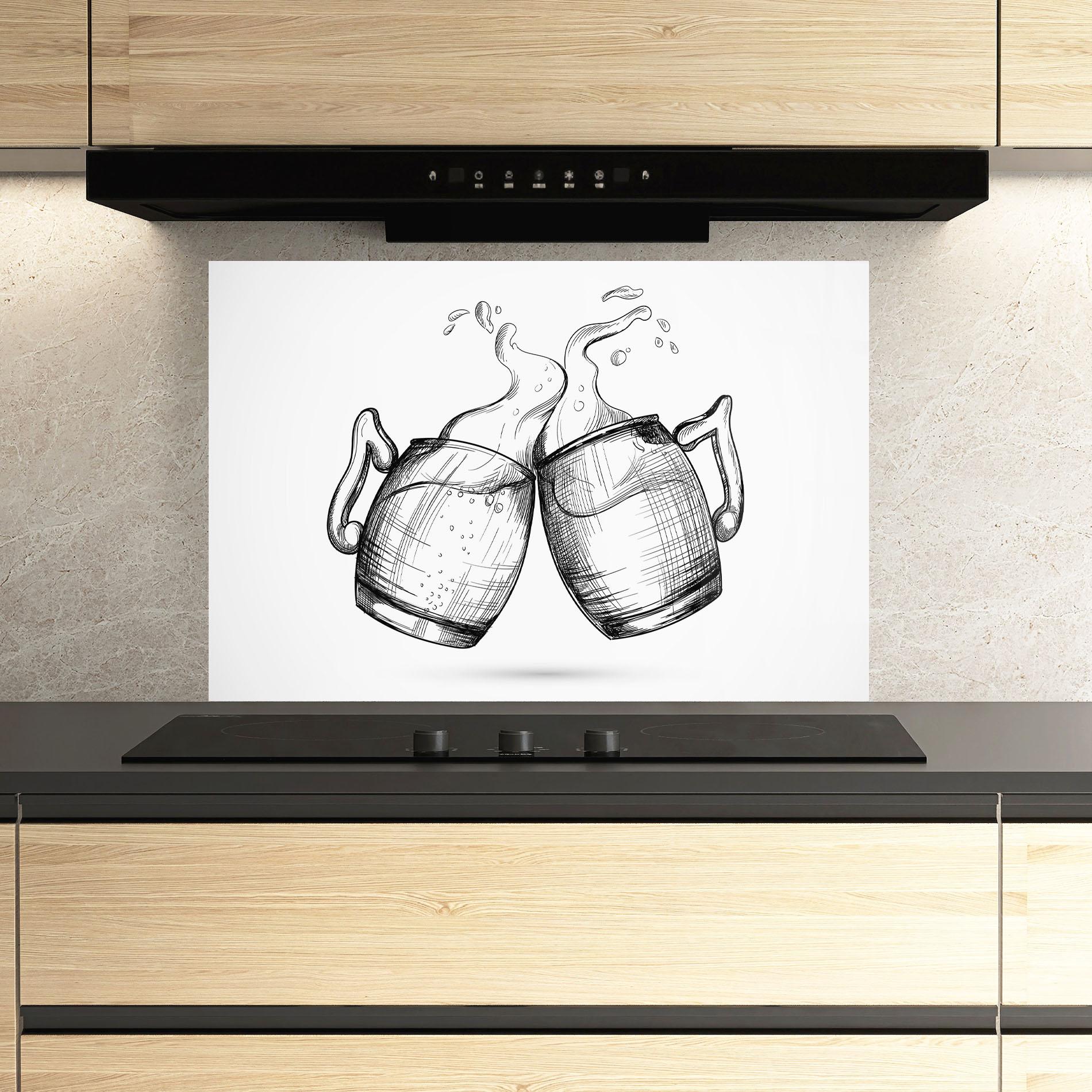 Panou Sticla Bucatarie Beer Clash mockup 3