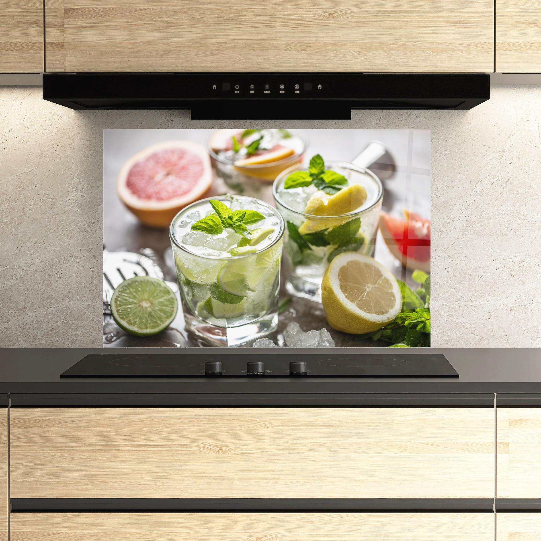 Panou Sticla Bucatarie Gin Tonic Drink mockup 3