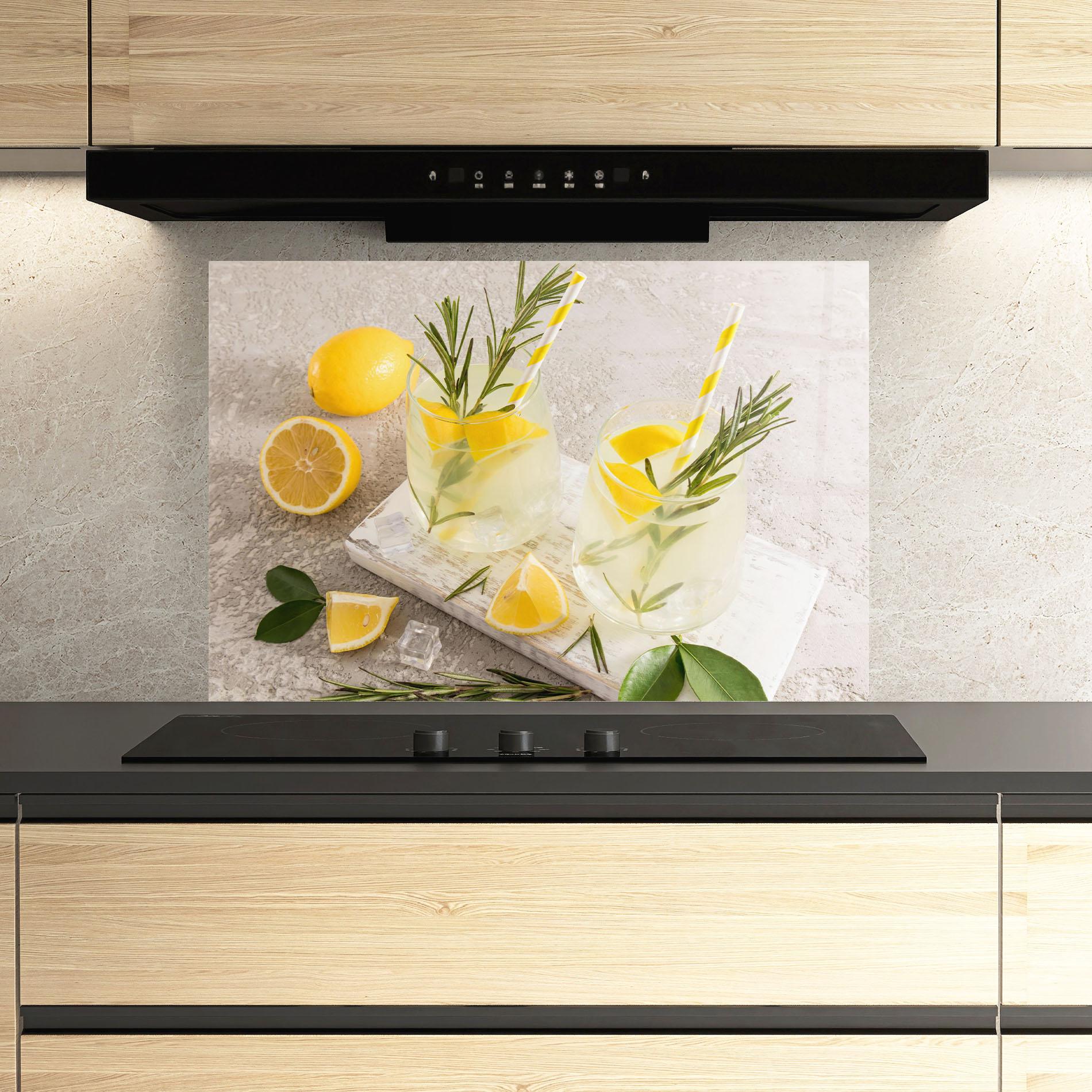 Panou Sticla Bucatarie Homemade Rosemary Drink mockup 3