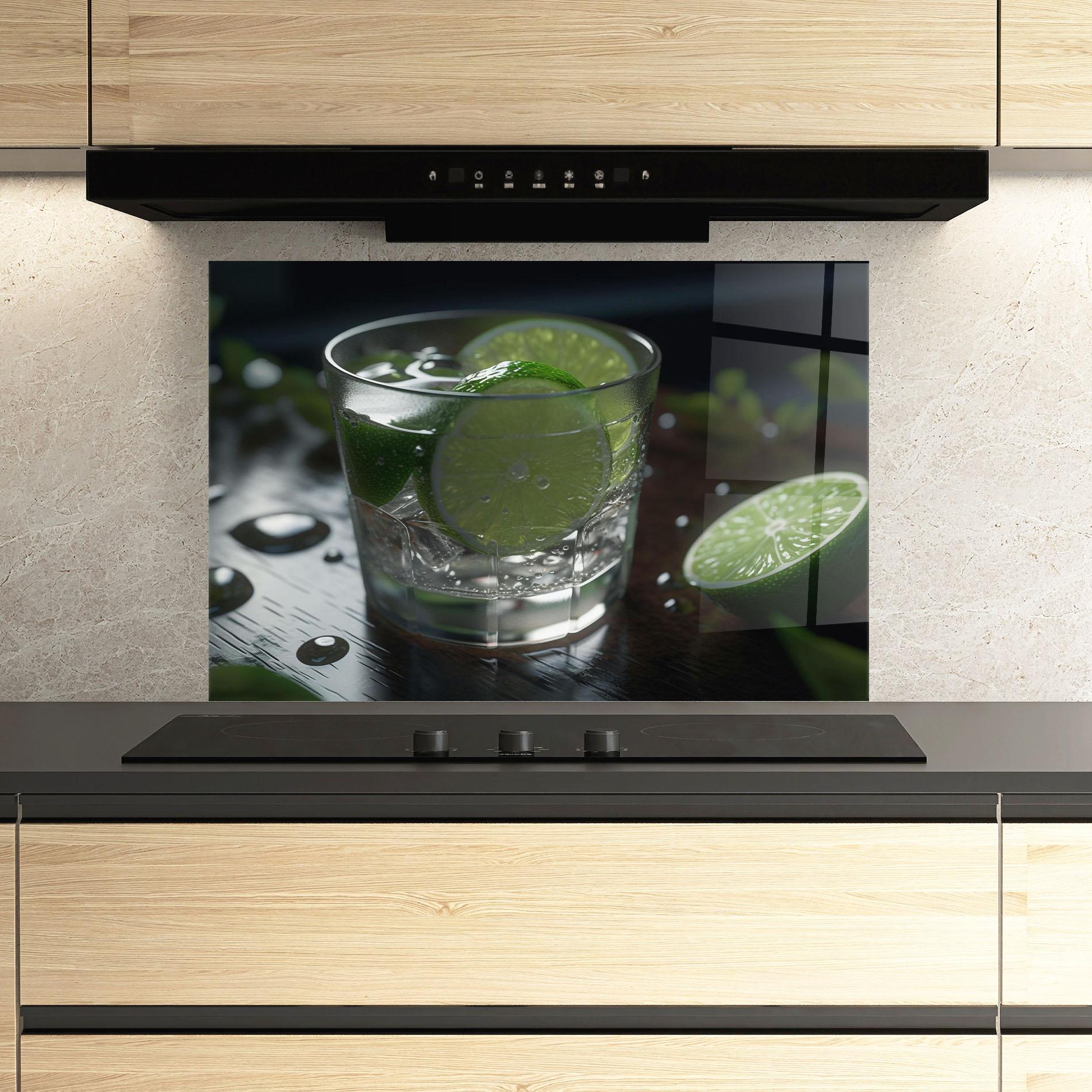 Panou Sticla Bucatarie Mojito Cocktail mockup 3