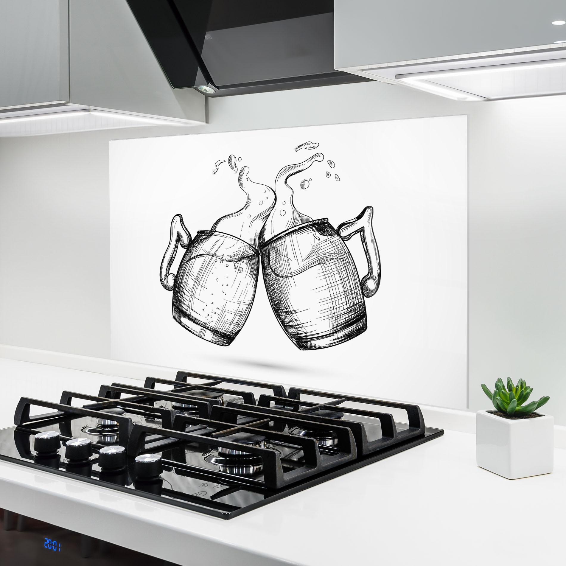 Panou Sticla Bucatarie Beer Clash mockup 6