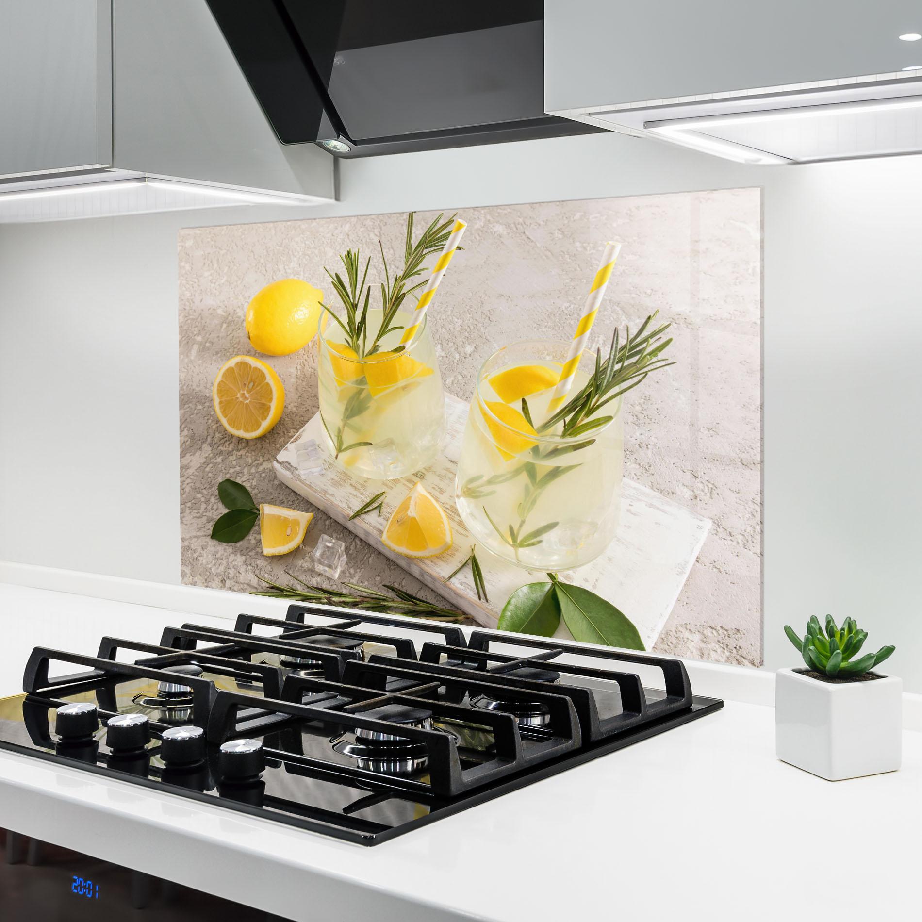 Panou Sticla Bucatarie Homemade Rosemary Drink mockup 6