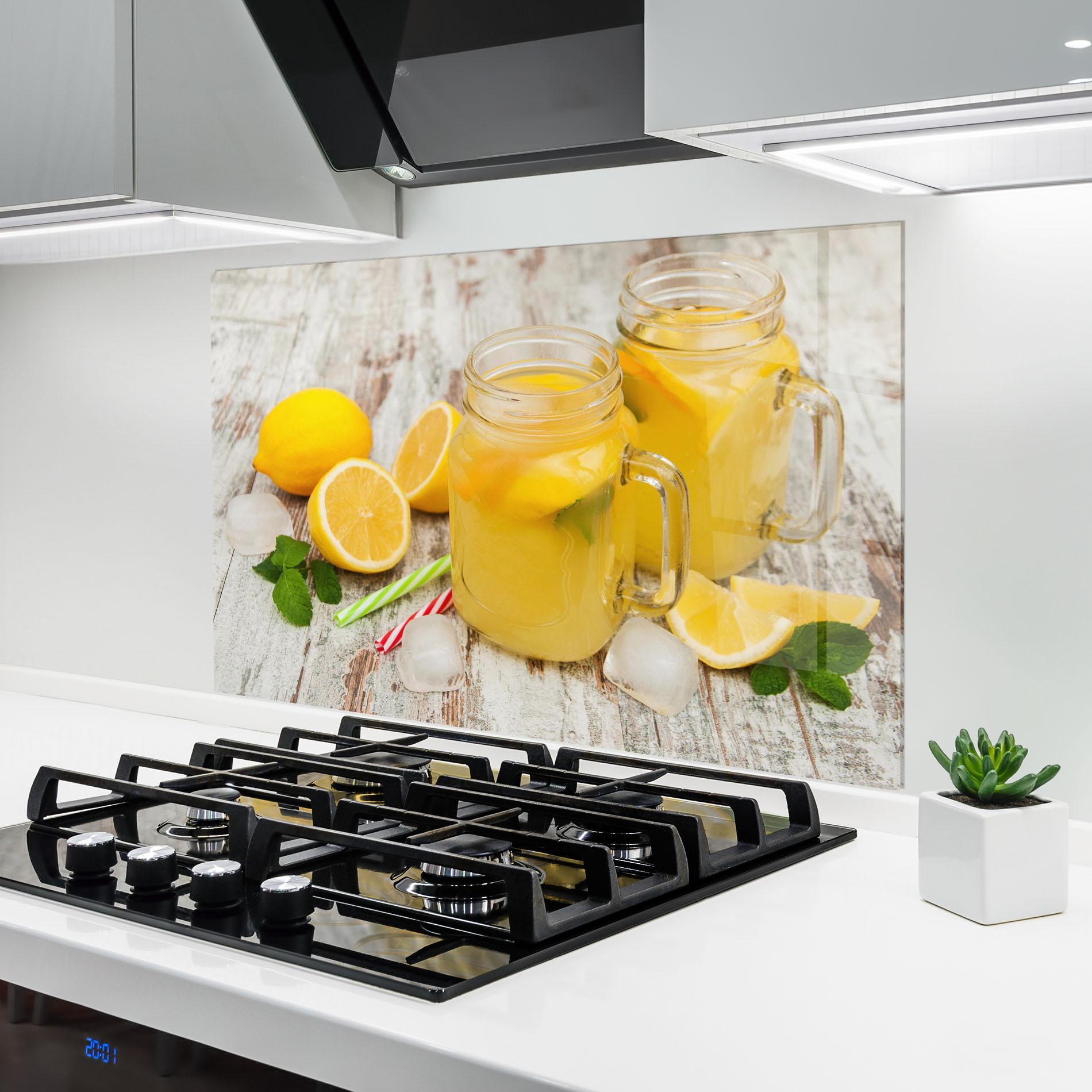 Panou Sticla Bucatarie Jars With Lemonade mockup 6