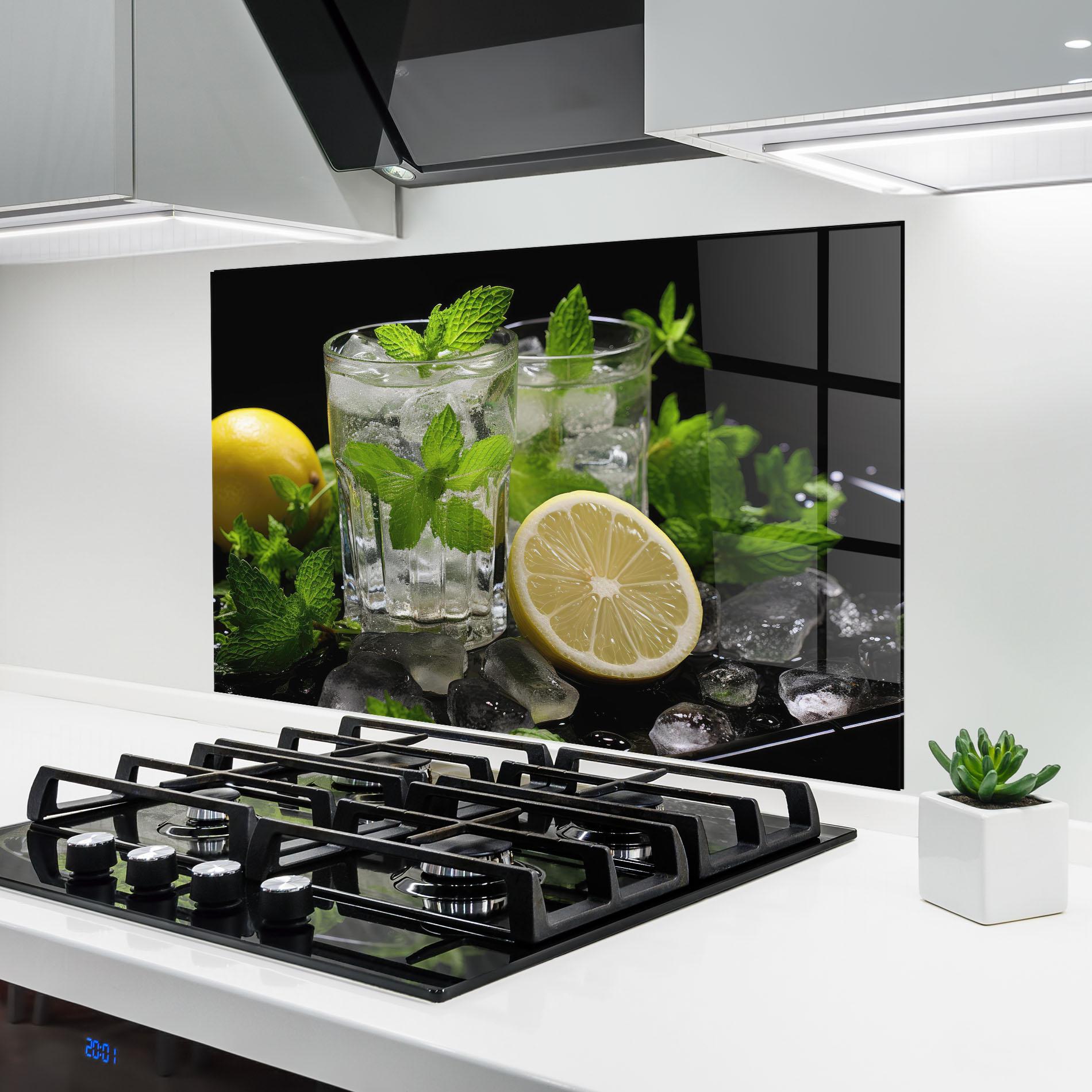 Panou Sticla Bucatarie Refreshing Lemonade mockup 6