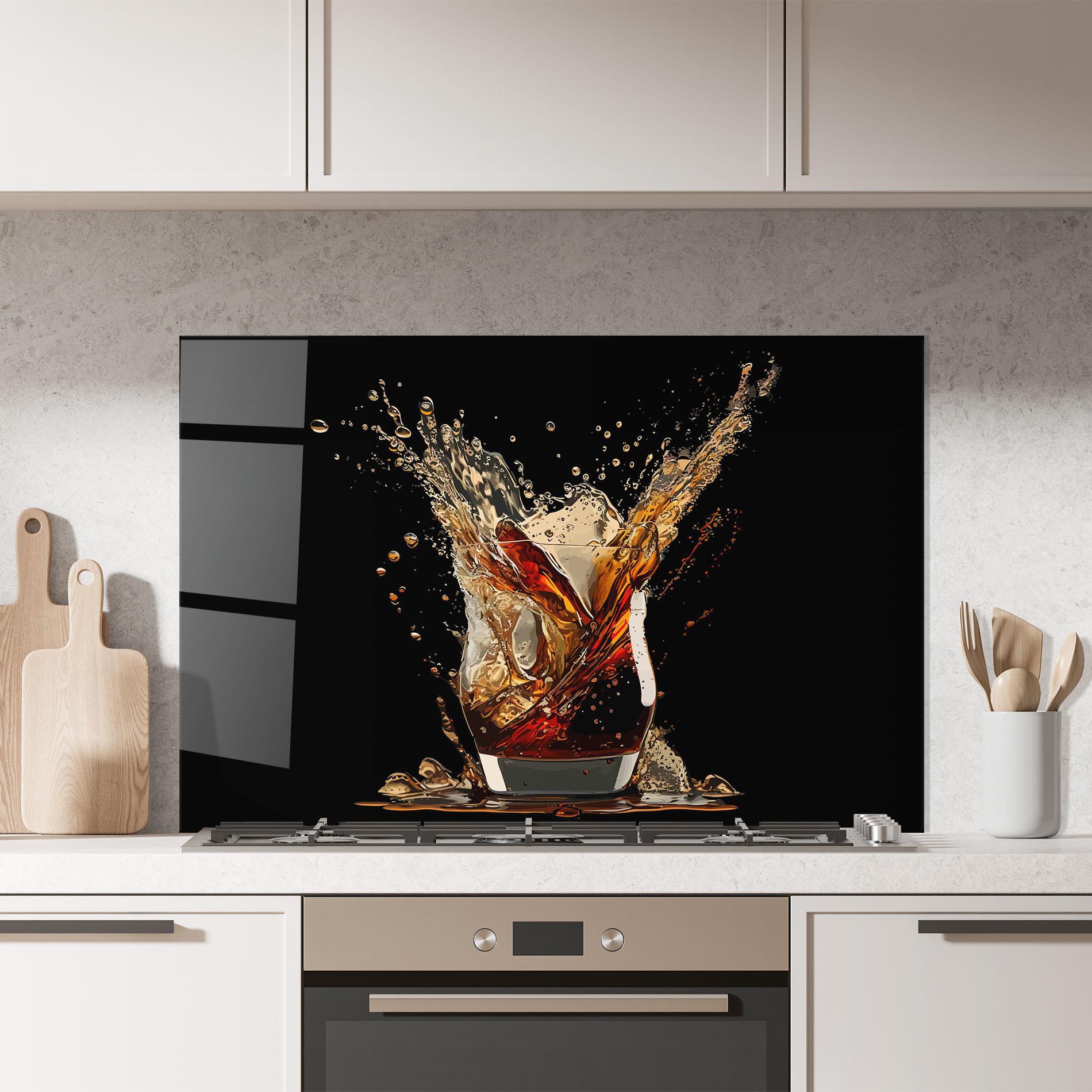 Panou Sticla Bucatarie Cola Splash mockup 7