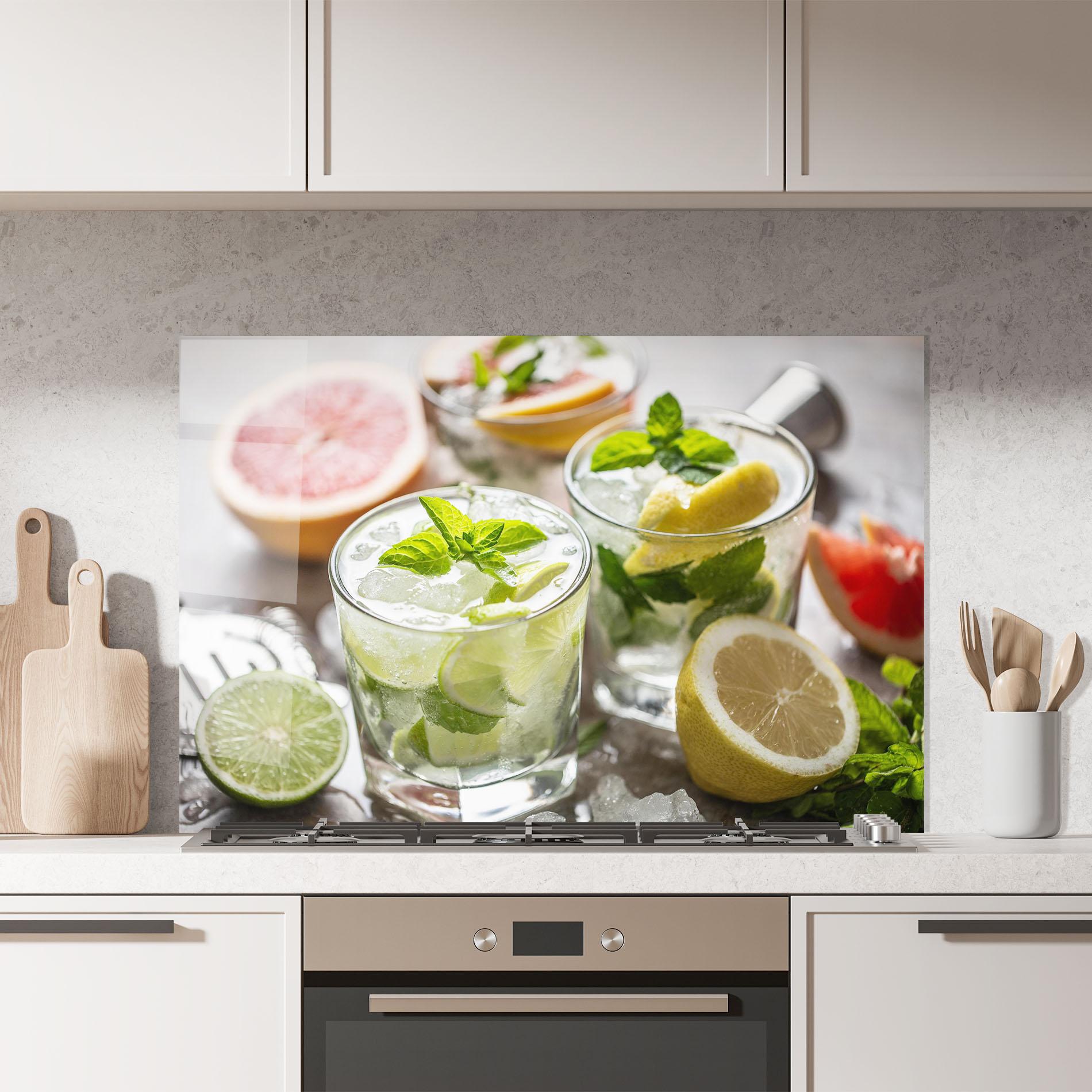 Panou Sticla Bucatarie Gin Tonic Drink mockup 7