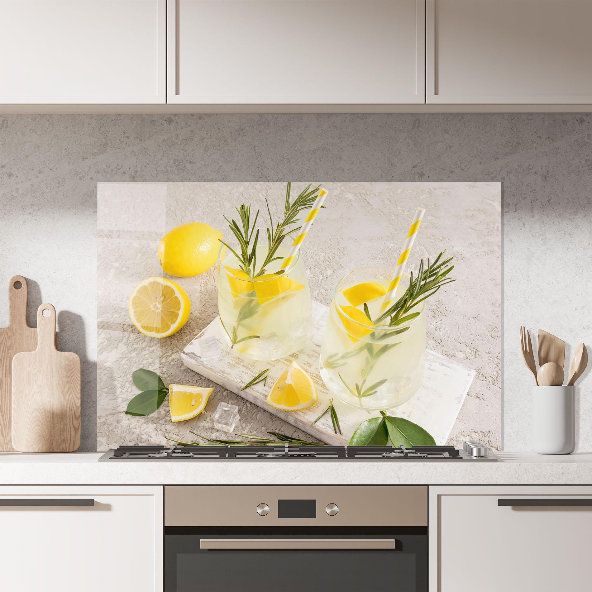 Panou Sticla Bucatarie Homemade Rosemary Drink mockup 7