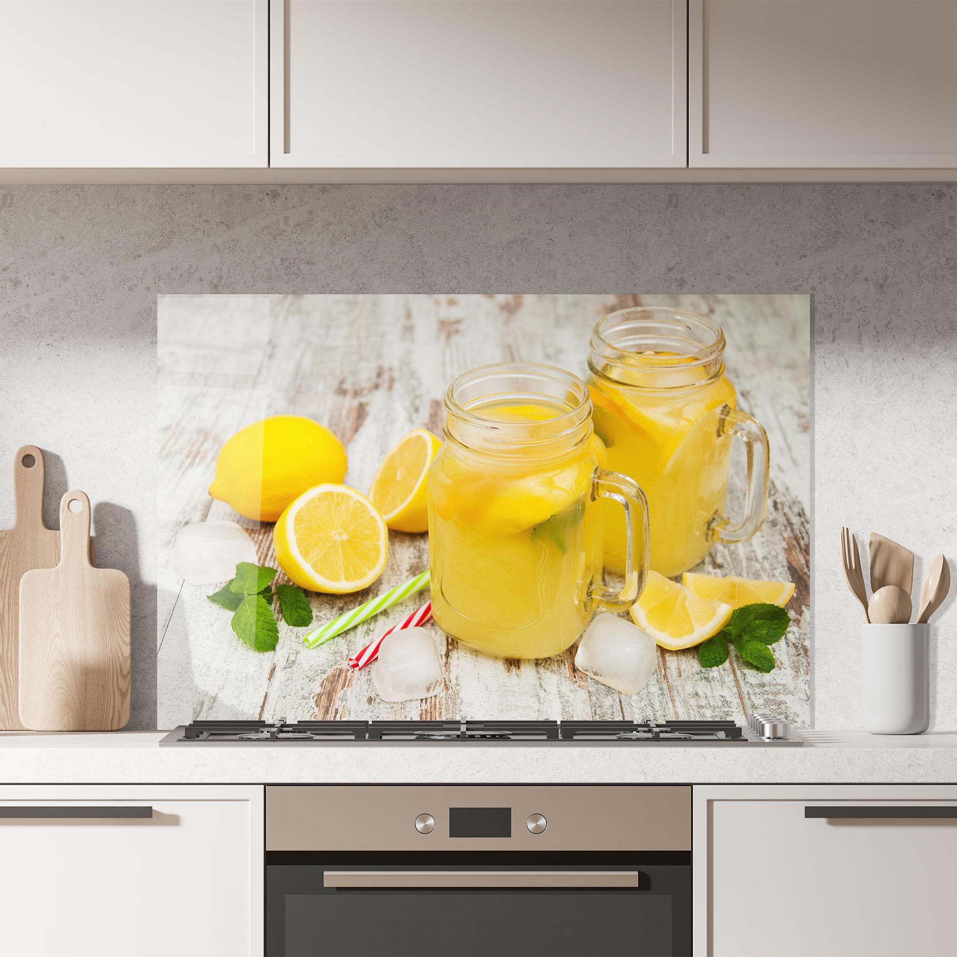 Panou Sticla Bucatarie Jars With Lemonade mockup 7