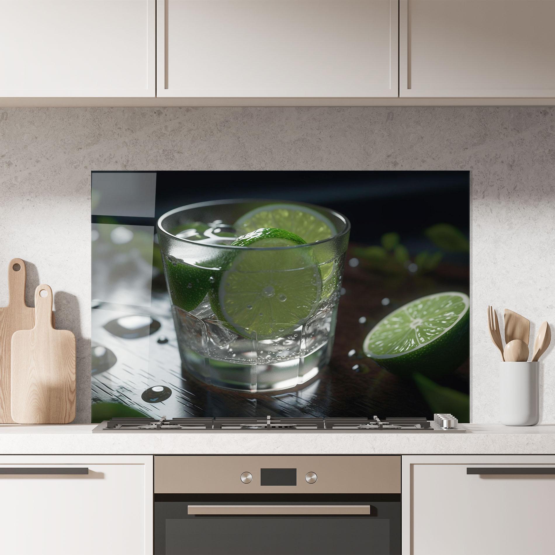 Panou Sticla Bucatarie Mojito Cocktail mockup 7