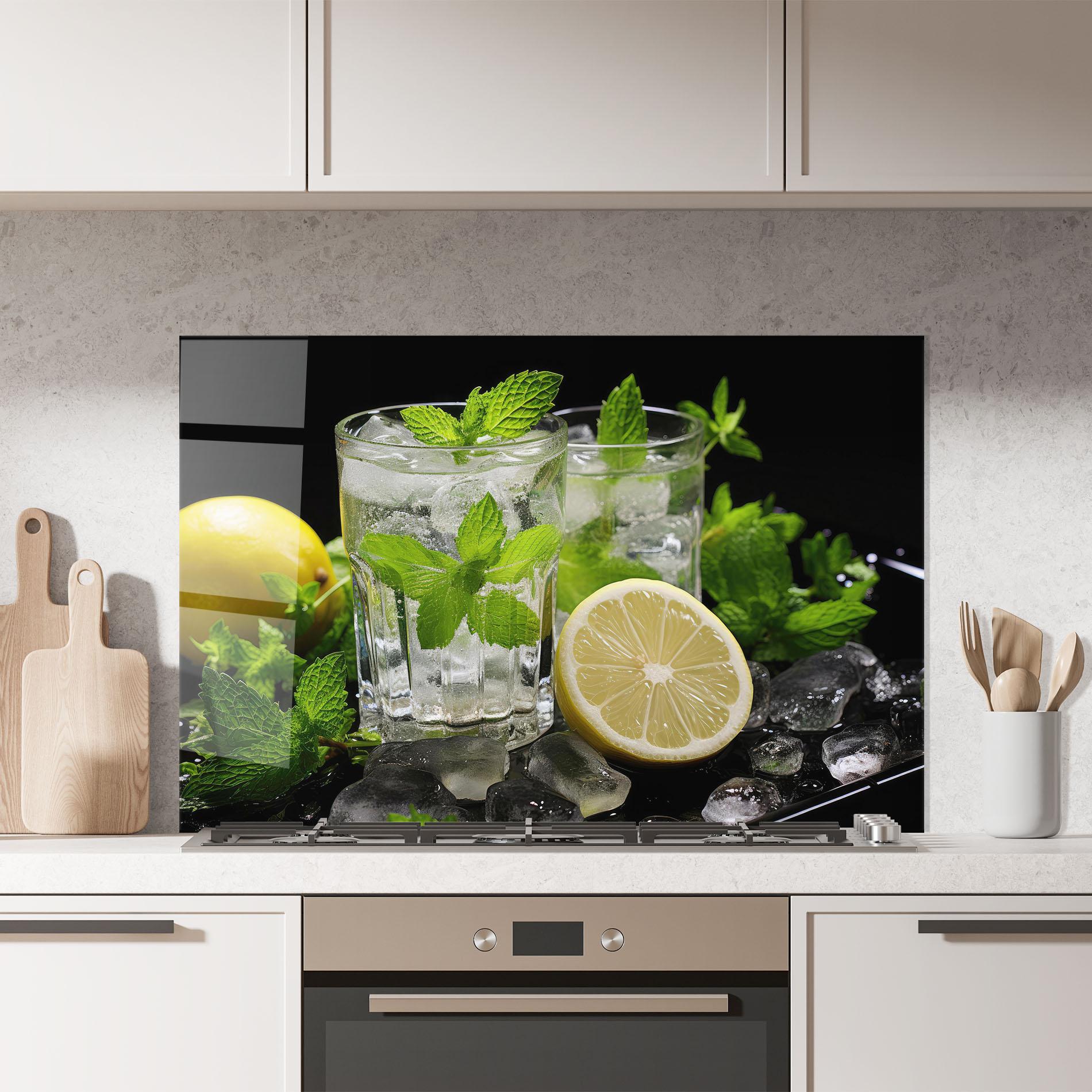 Panou Sticla Bucatarie Refreshing Lemonade mockup 7