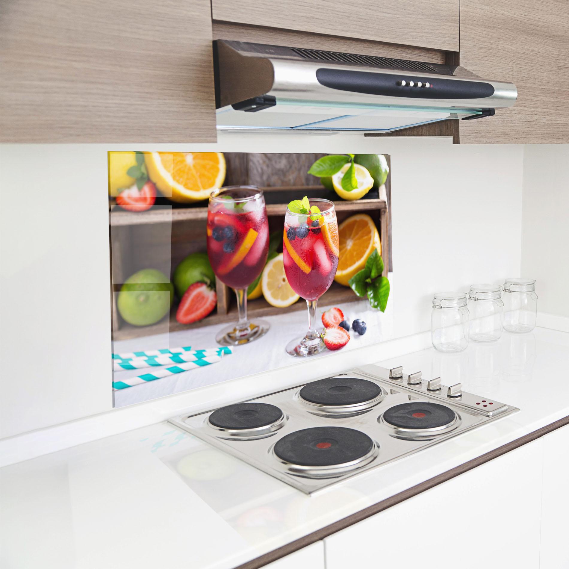 Panou Sticla Bucatarie Colorful Summer Drink mockup 8