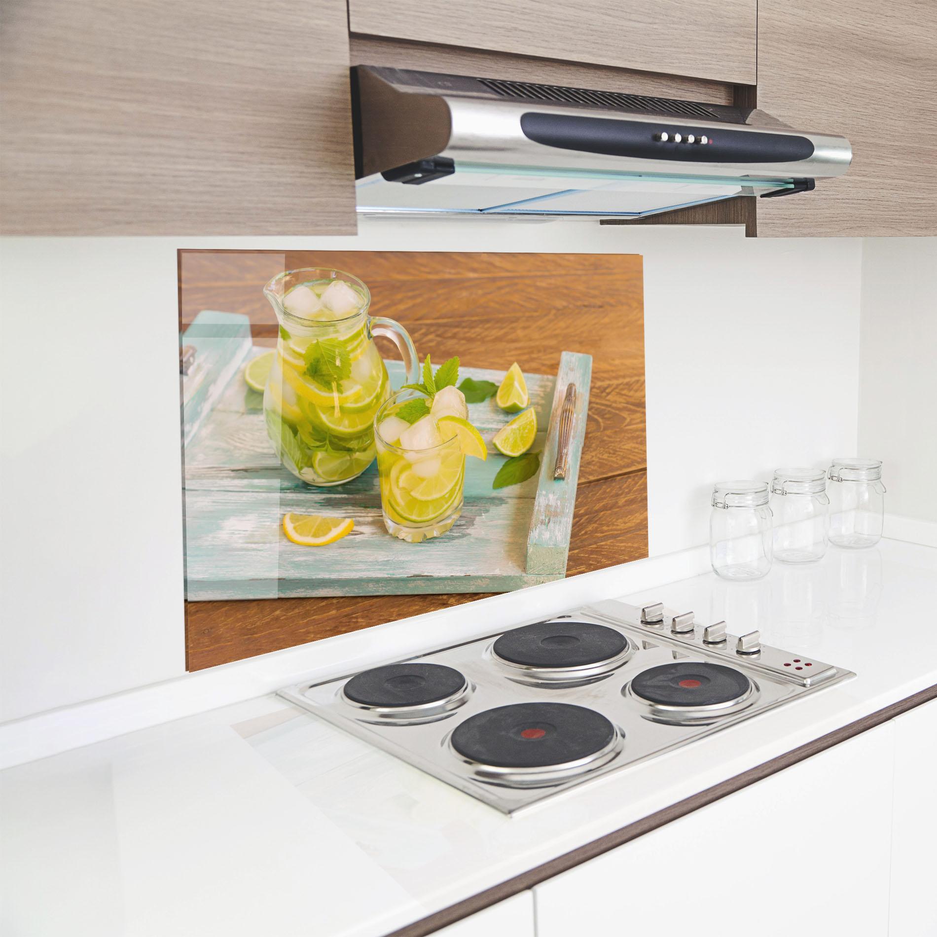 Panou Sticla Bucatarie Fresh Cold Lemonade mockup 8