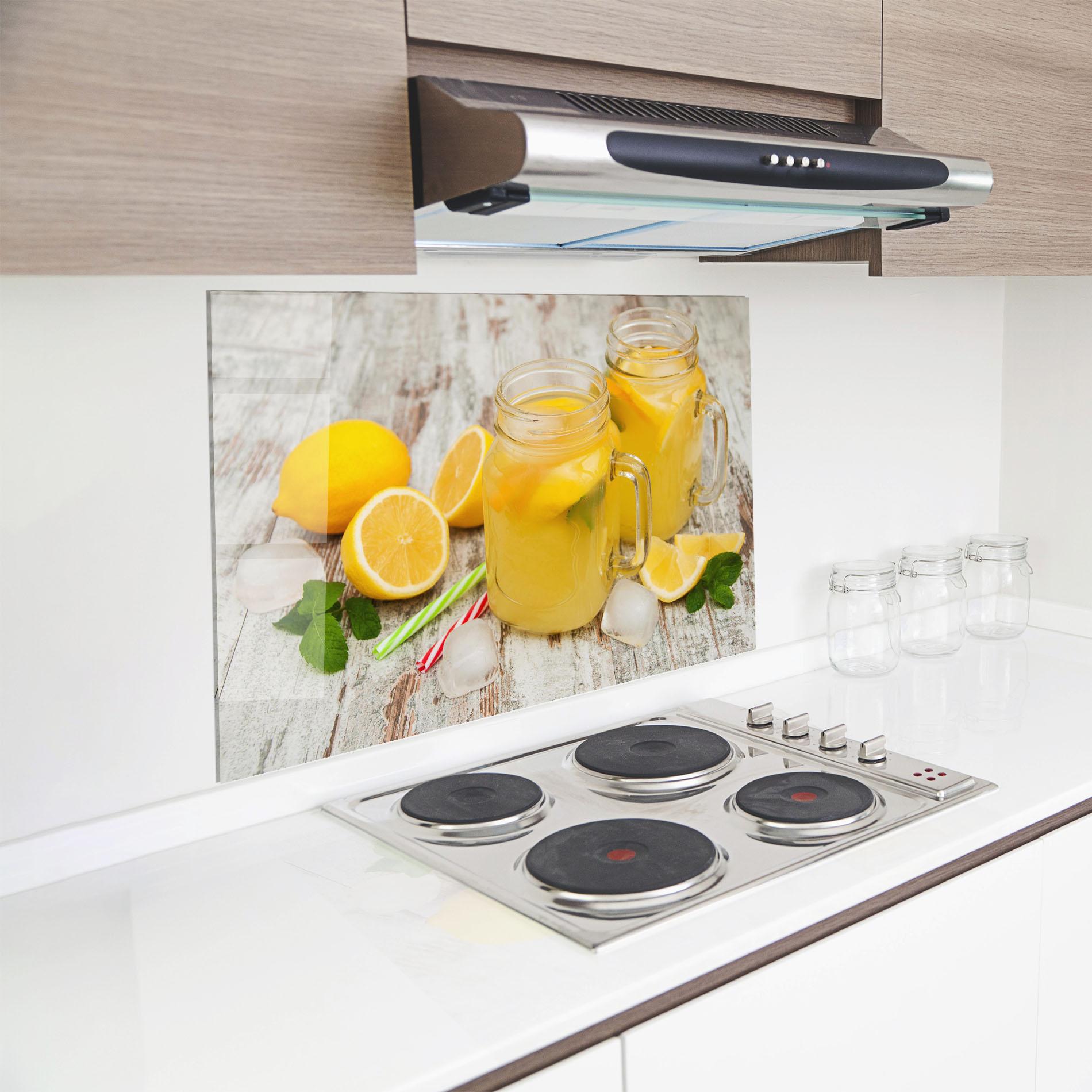 Panou Sticla Bucatarie Jars With Lemonade mockup 8