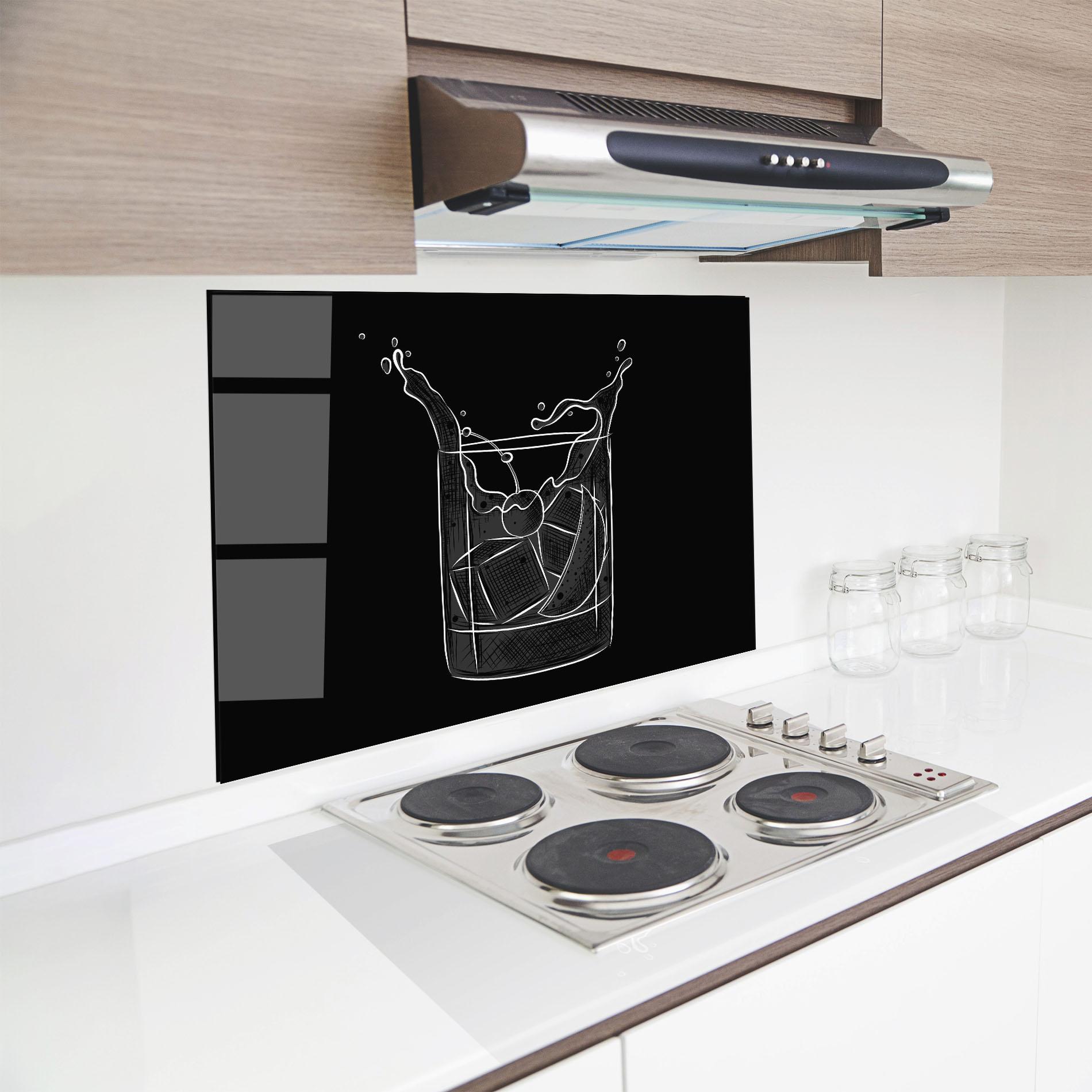 Panou Sticla Bucatarie Lime Drink mockup 8