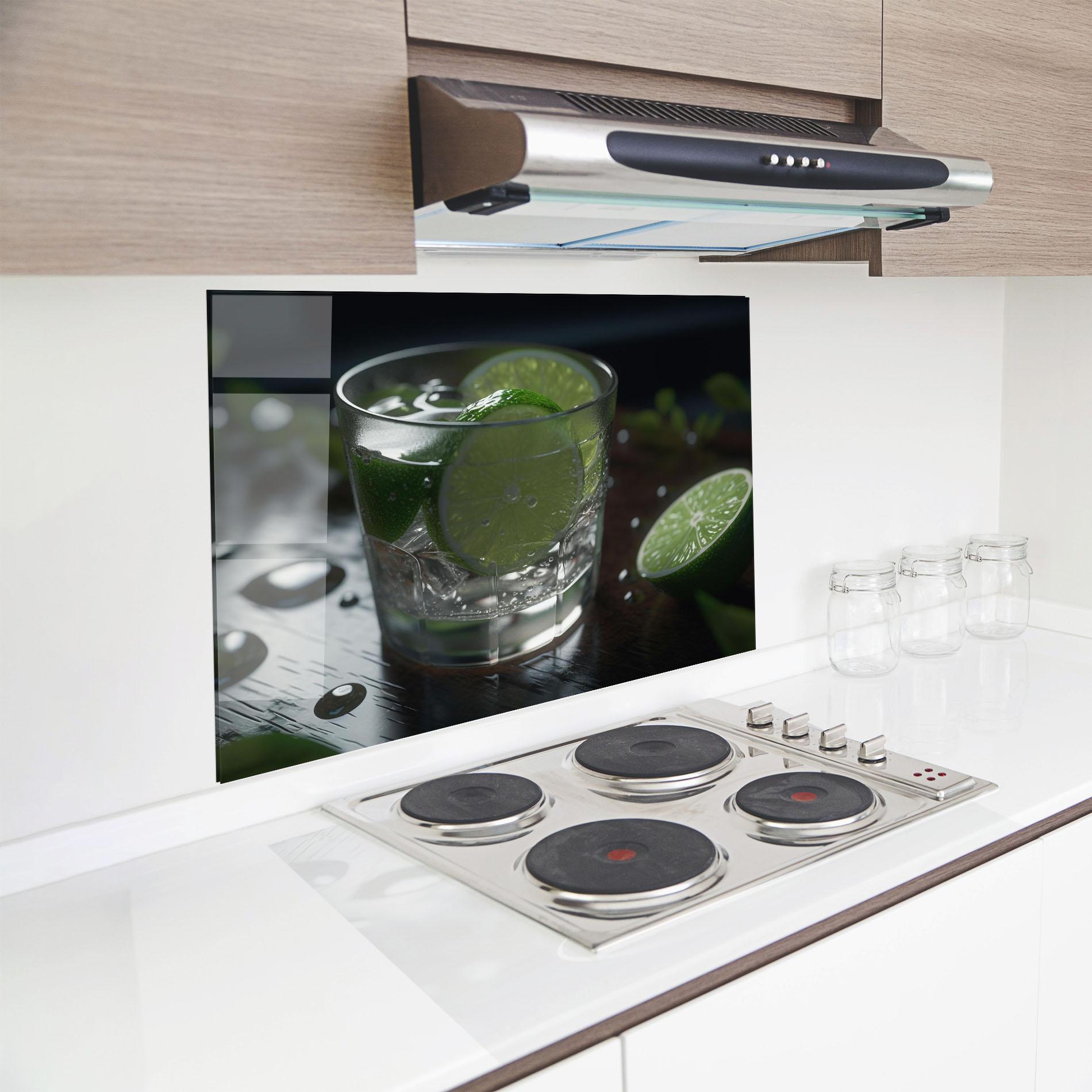Panou Sticla Bucatarie Mojito Cocktail mockup 8
