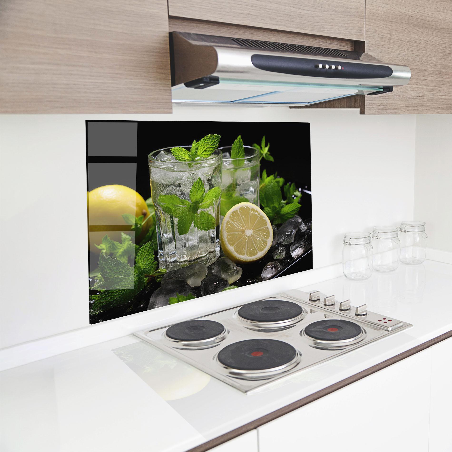 Panou Sticla Bucatarie Refreshing Lemonade mockup 8