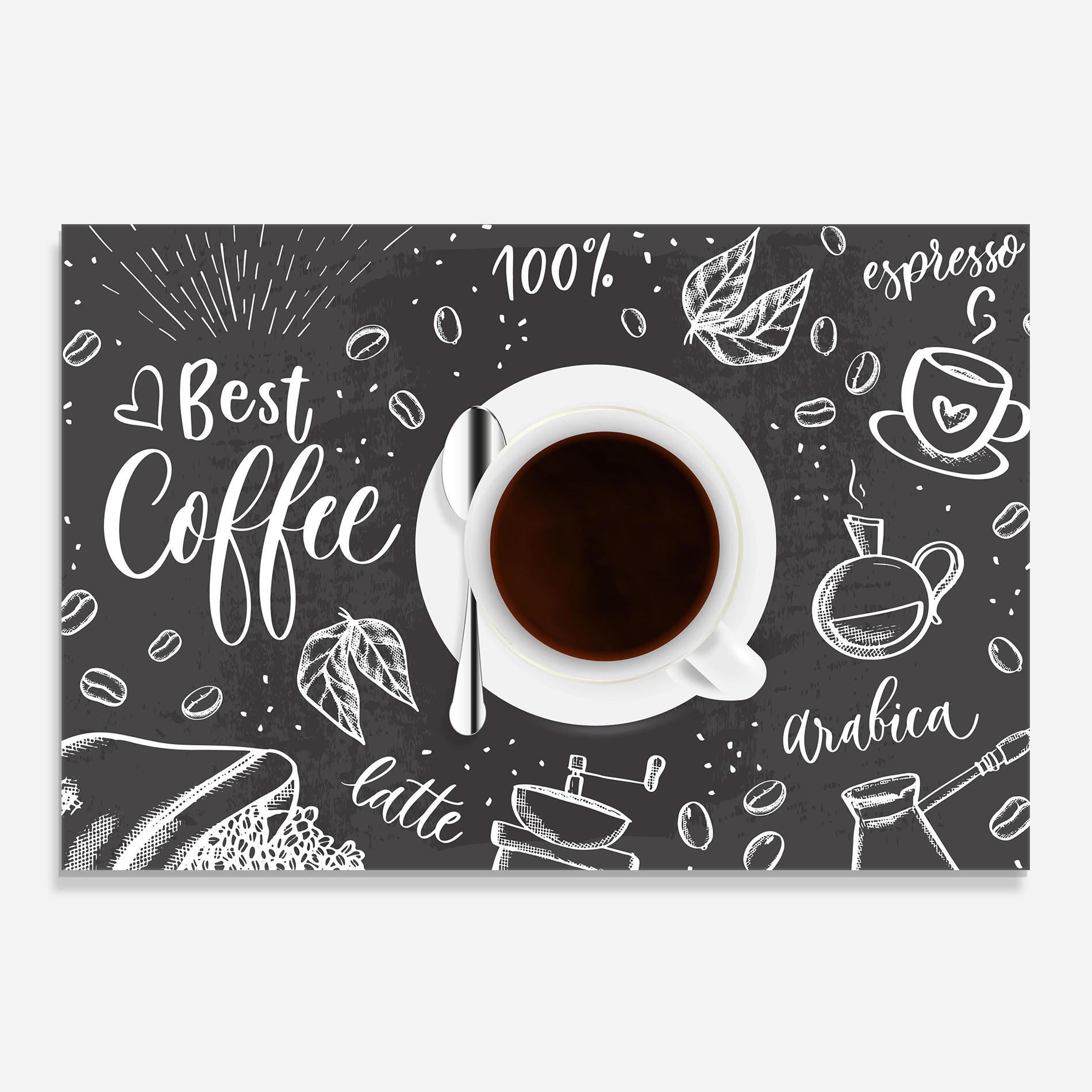 Panou Sticla Bucatarie Best Coffee mockup 0