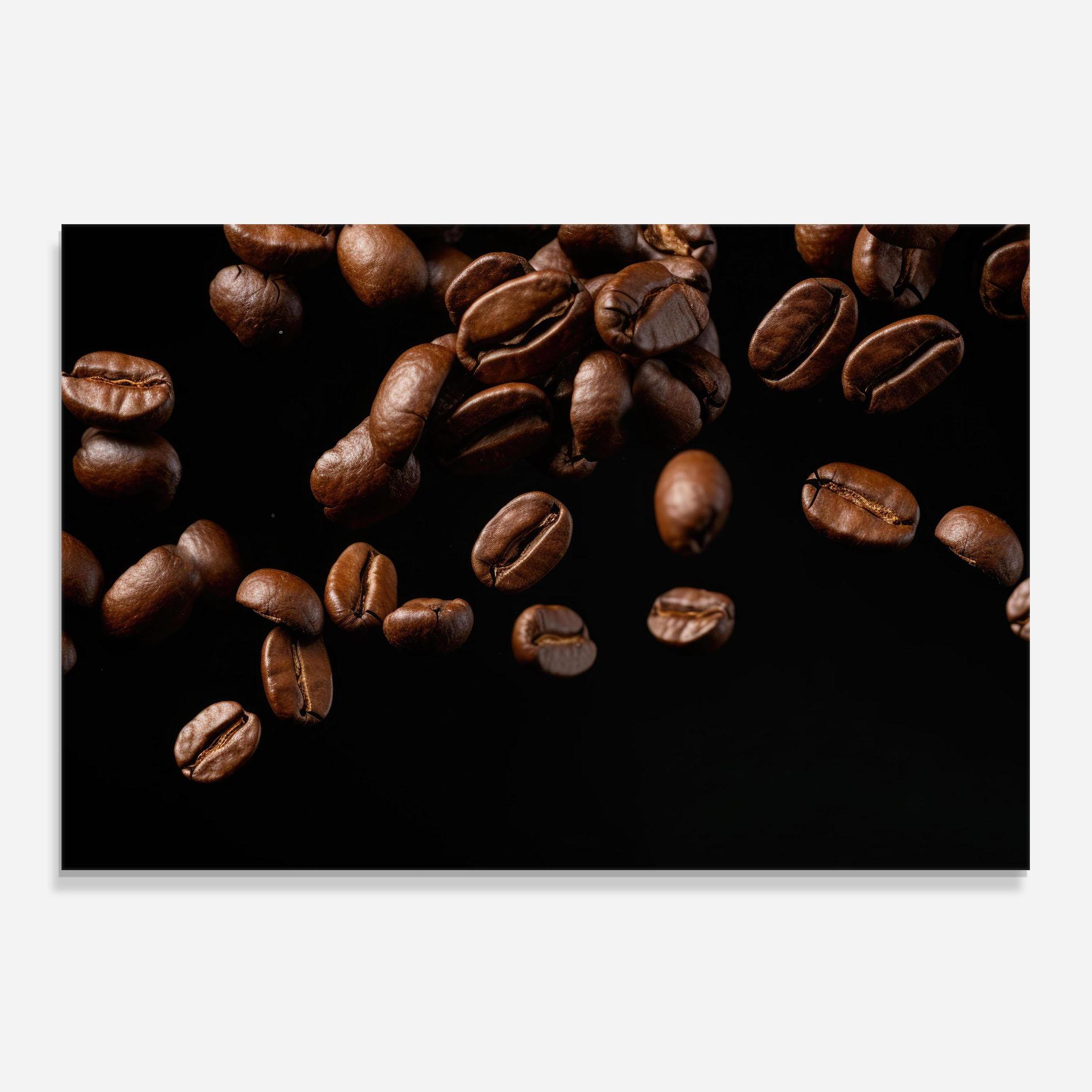 Panou Sticla Bucatarie Coffee Beans Floating mockup 0