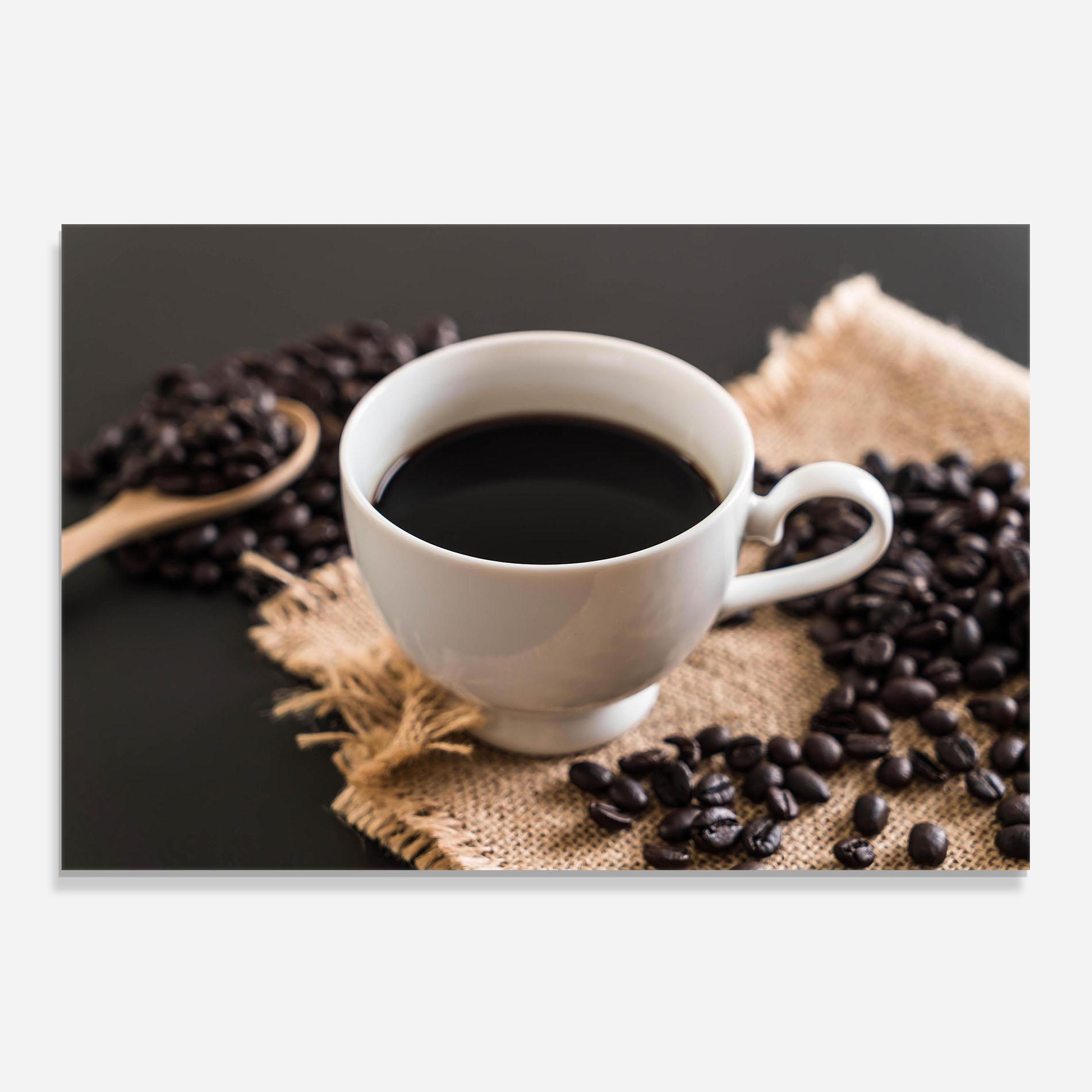 Panou Sticla Bucatarie Dark Beans Coffee mockup 0