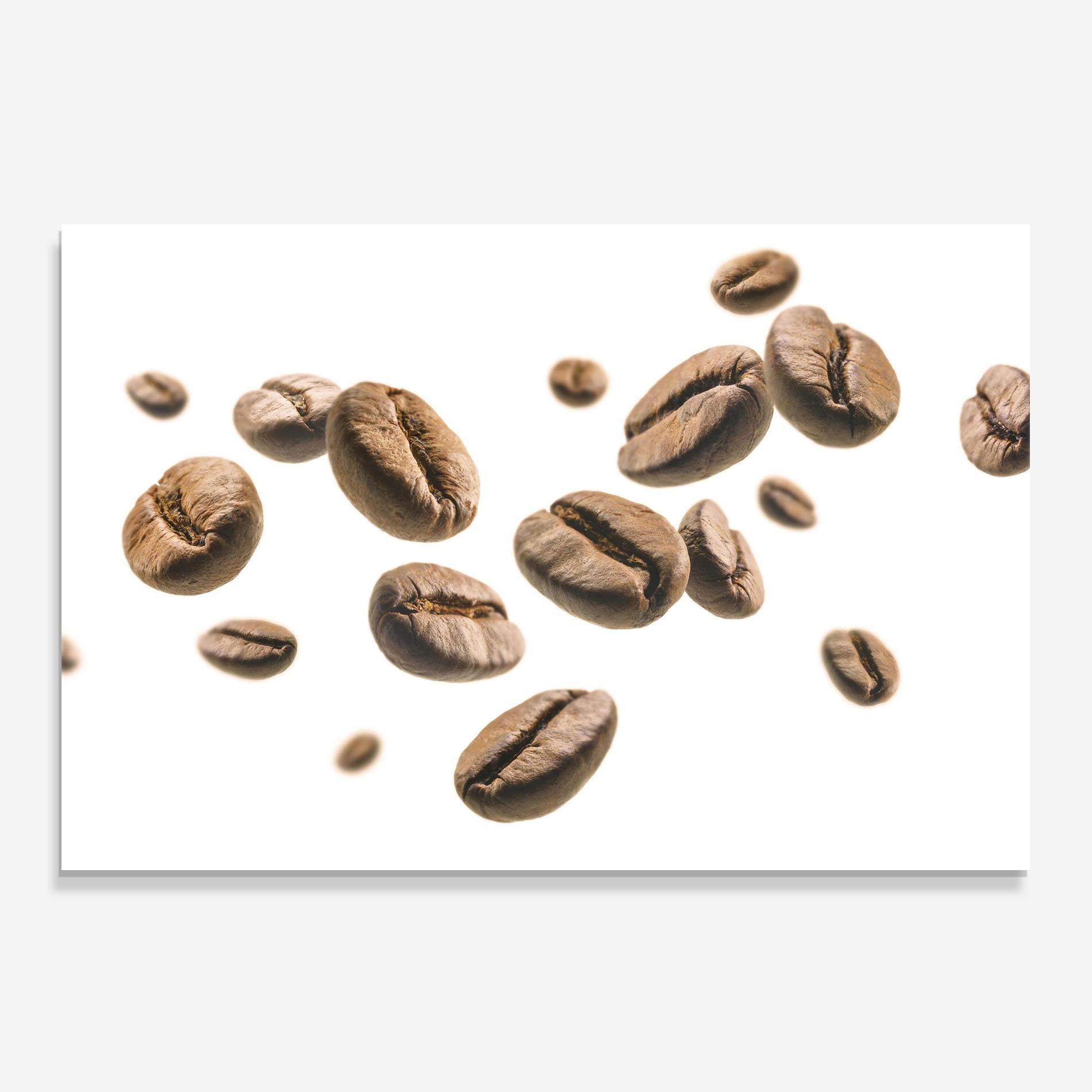 Panou Sticla Bucatarie Floating Coffee Beans mockup 0