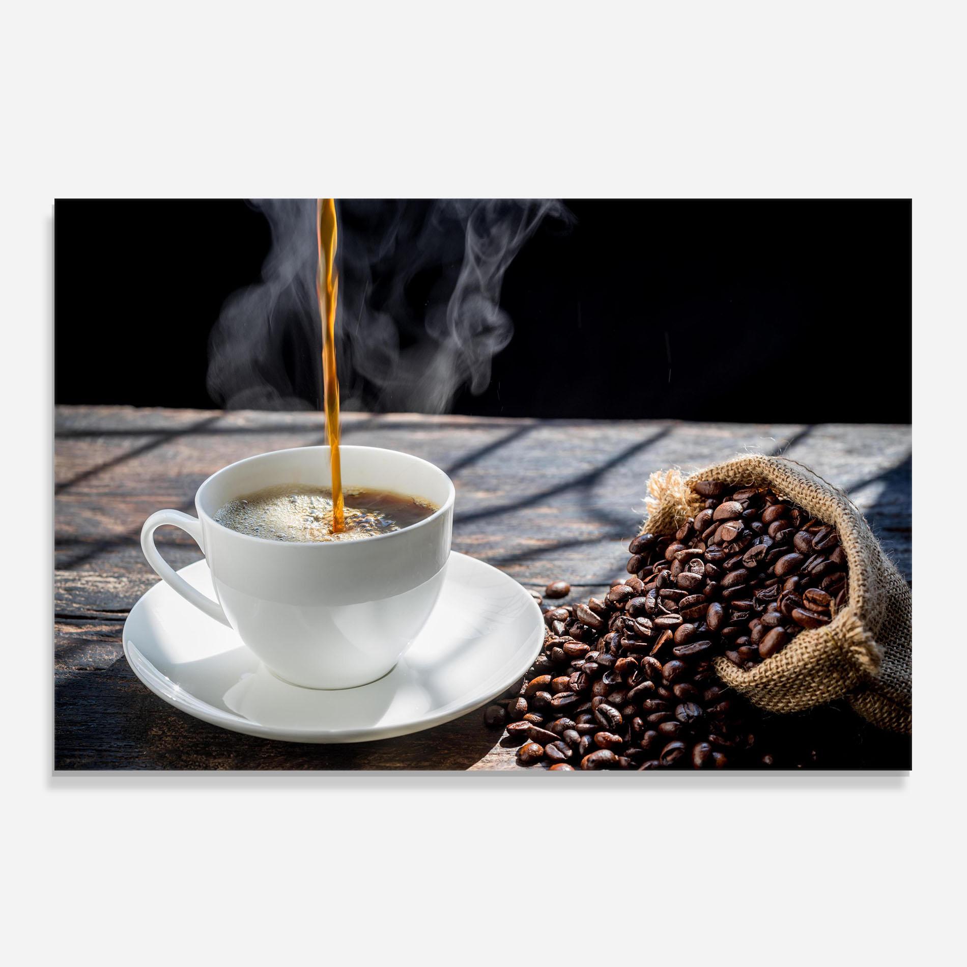 Panou Sticla Bucatarie Pouring Coffee mockup 0